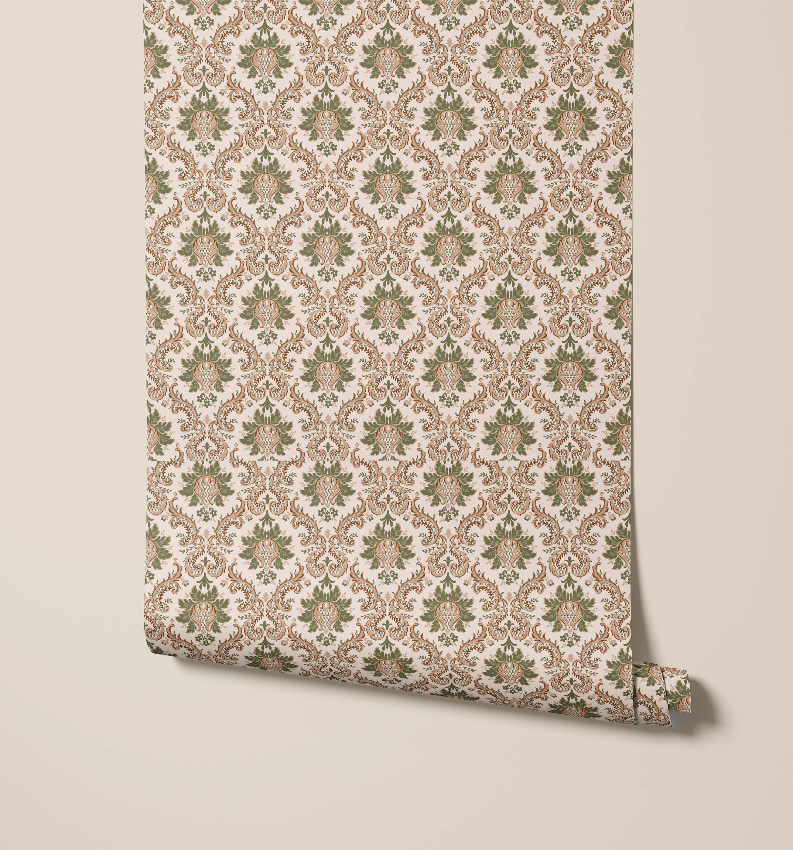 Bobbi Beck Collins Patterned Damask Luxury Wallpaper