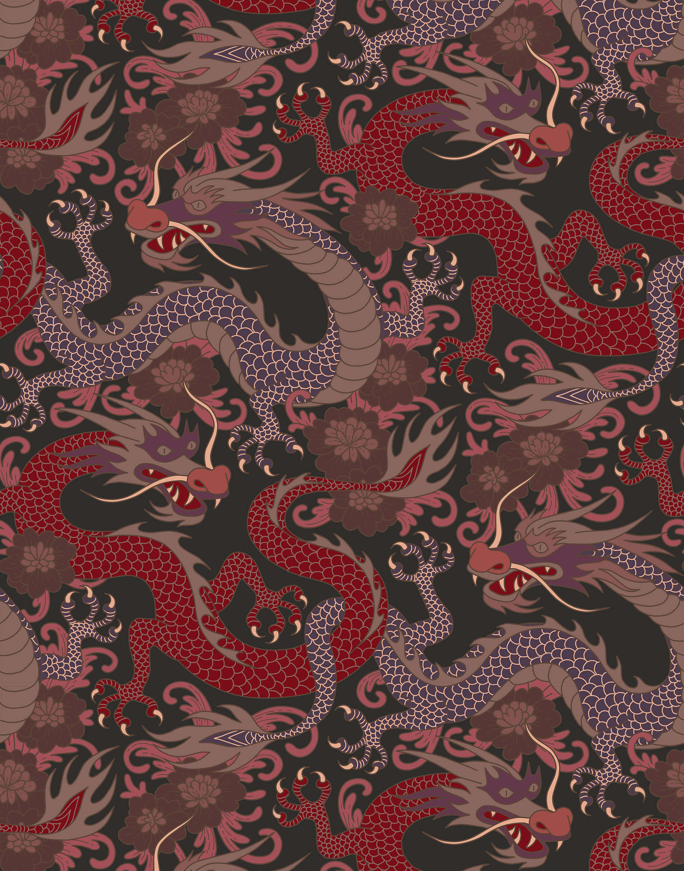 Bobbi Beck Scute Patterned Luxury Wallpaper