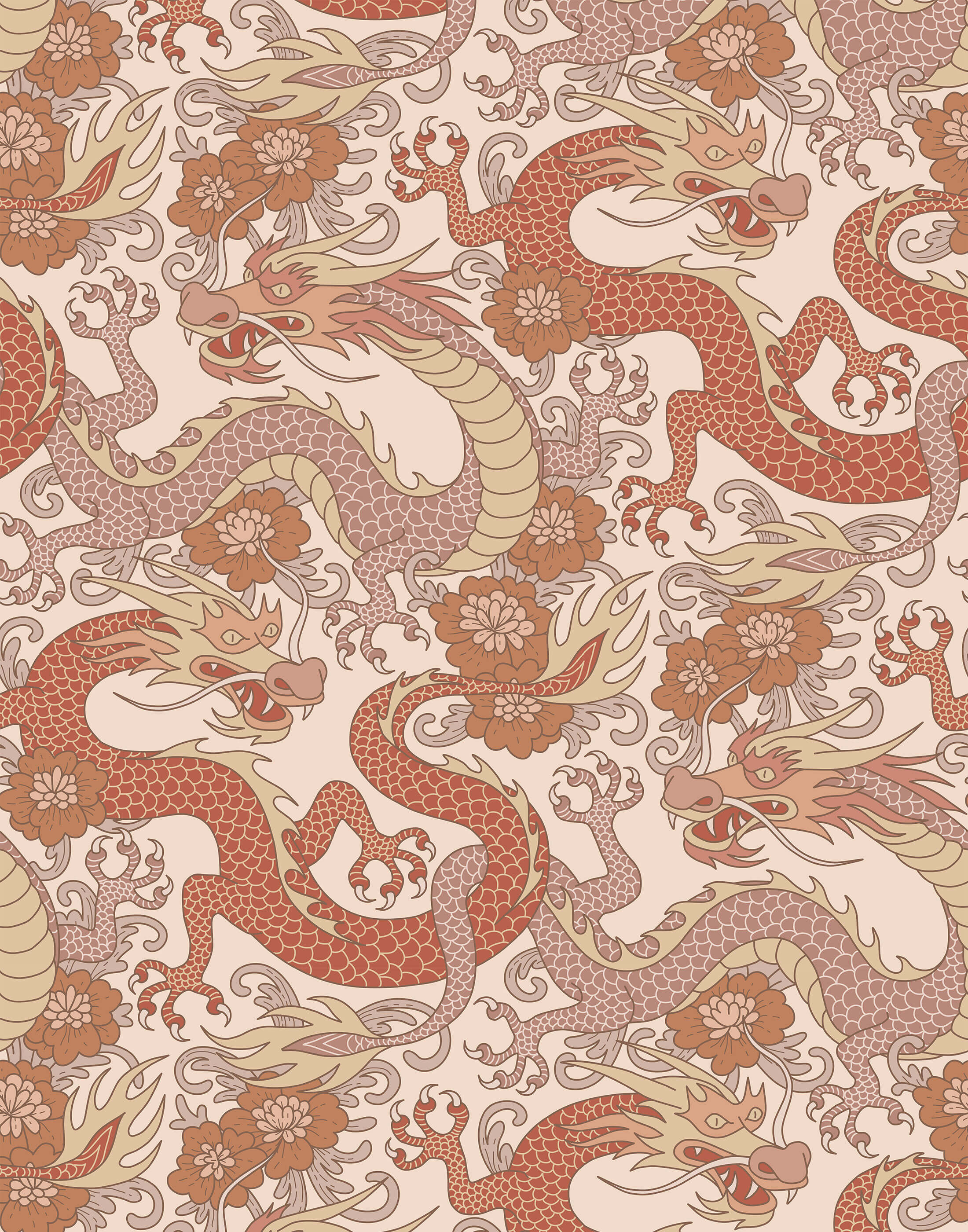 Bobbi Beck Scute Patterned Luxury Wallpaper