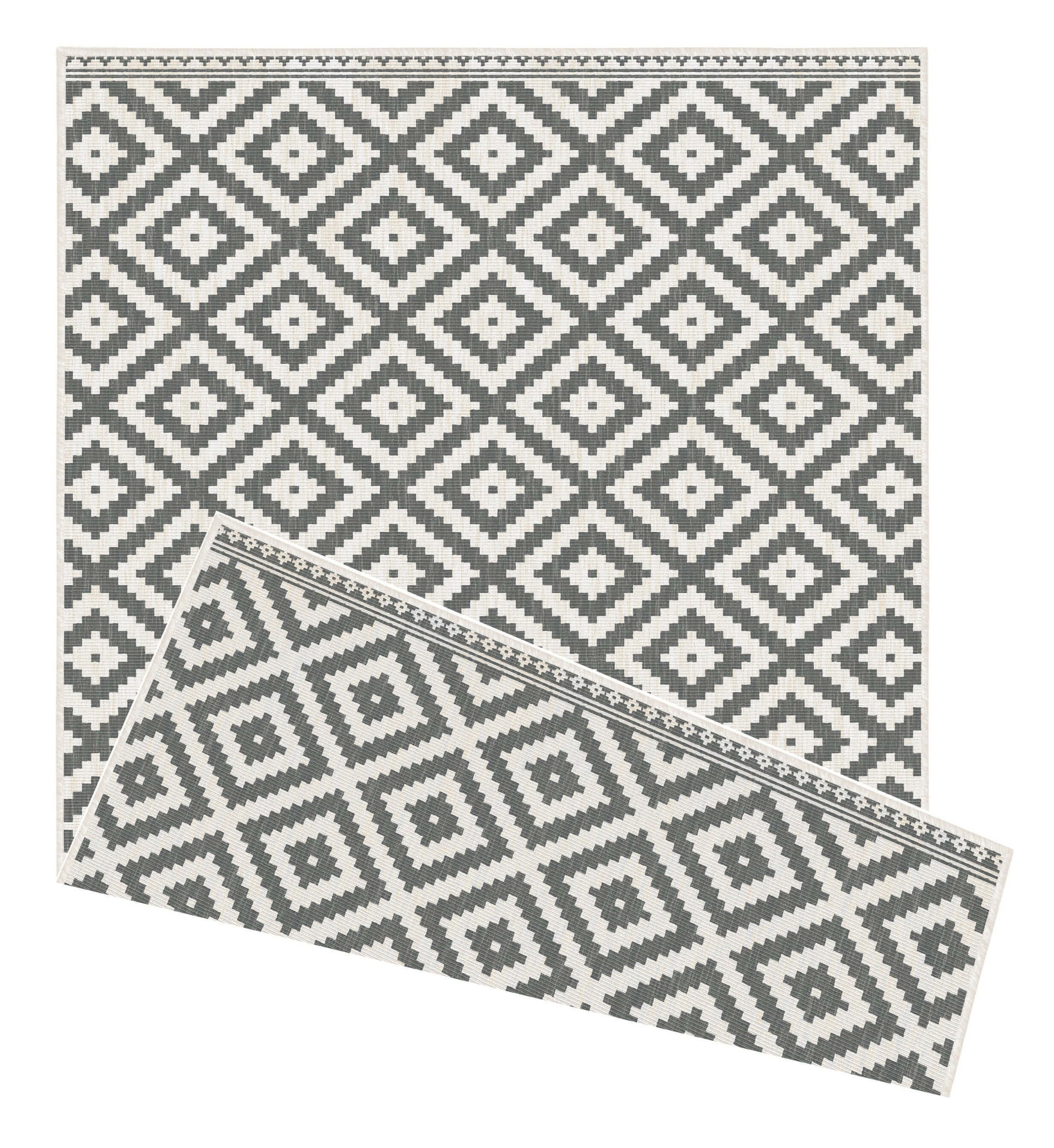 Duo Weave Outdoor Rug Geometric Diamond