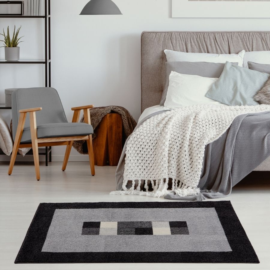 Ephesus Grey Black Rug | 7439GB