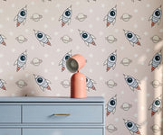 Bobbi Beck Explorer Rocket Children's Luxury Wallpaper
