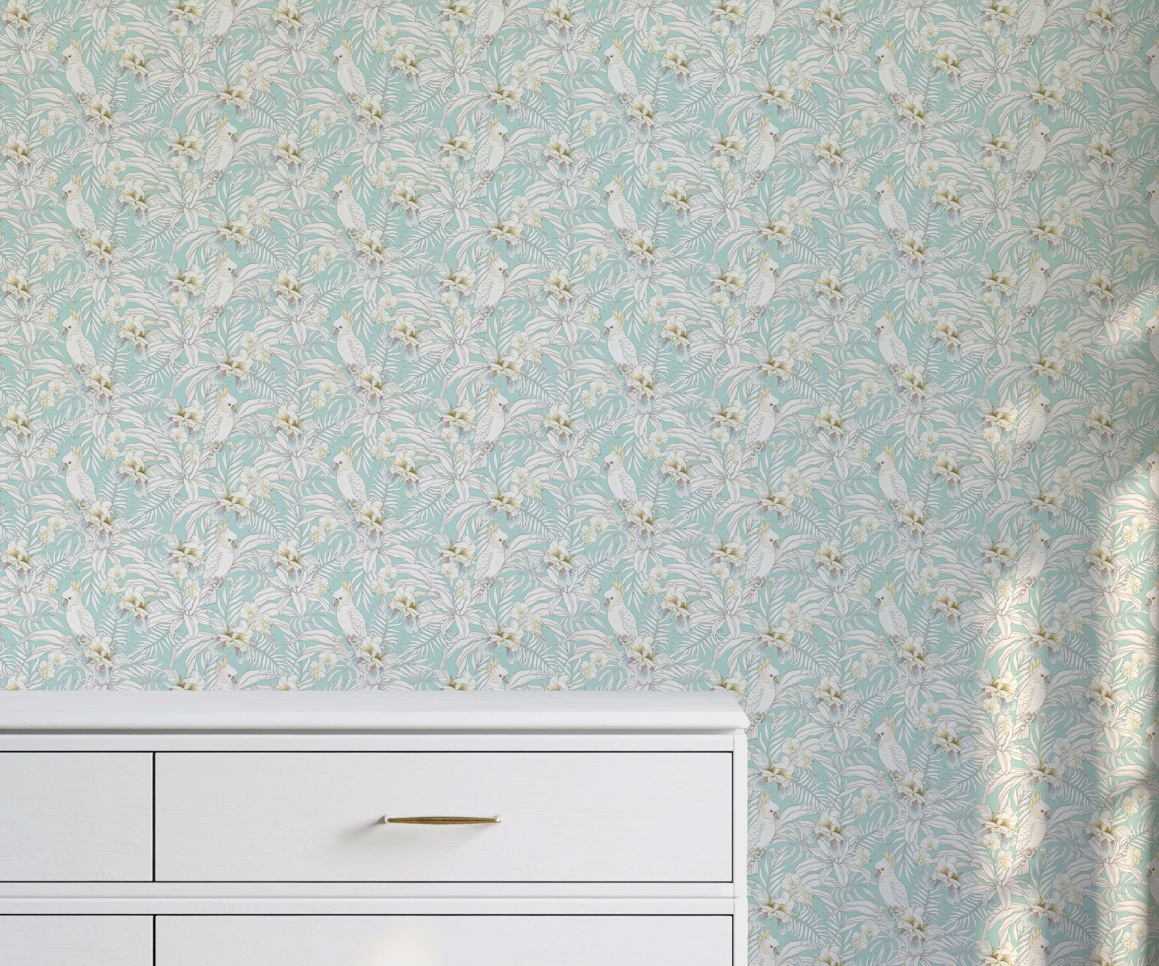 Bobbi Beck Fambre Tropical Bird Luxury Wallpaper