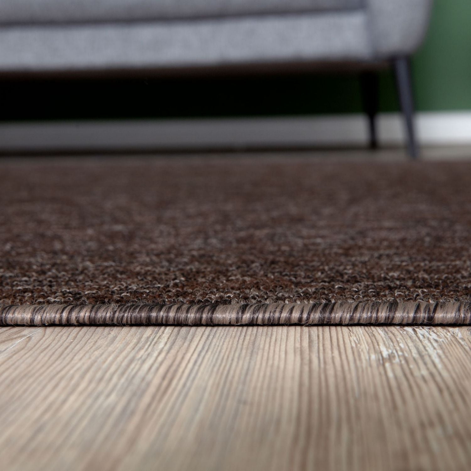 Flex Brown Low Pile Solid Rug