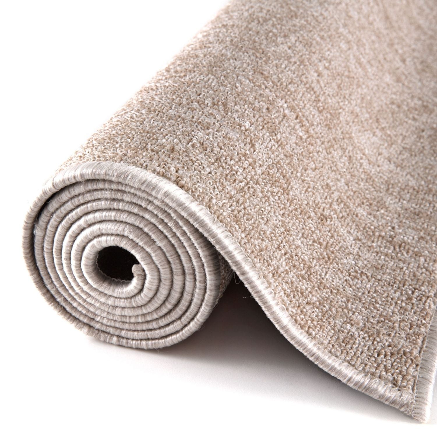 Flex Beige Low Pile Solid Rug