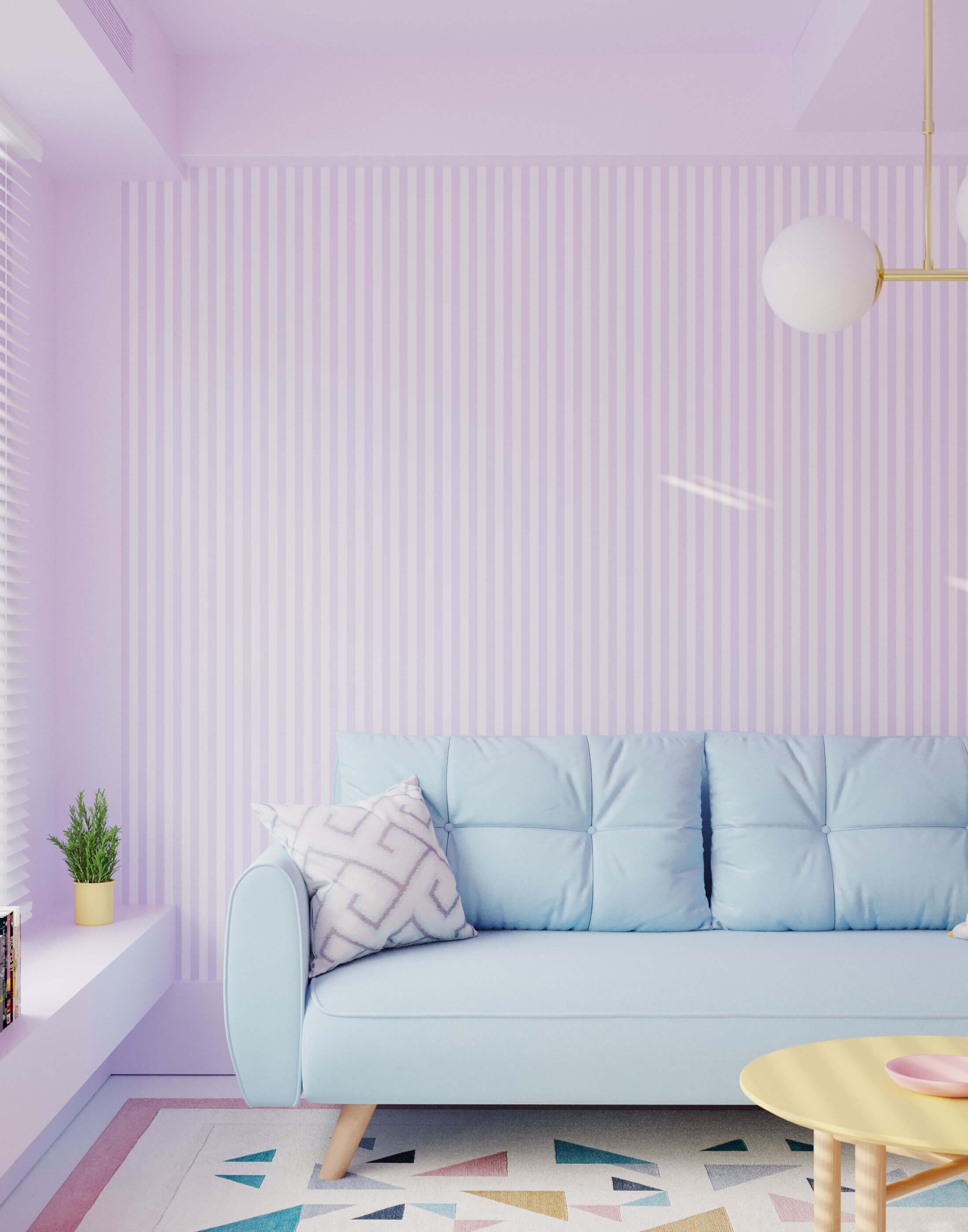 Bobbi Beck Froyo Striped Luxury Wallpaper