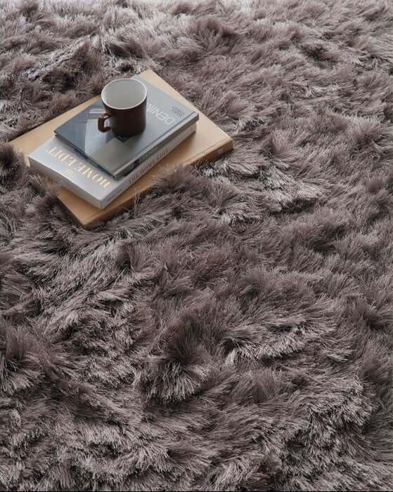 Glamour Shaggy Rug Plain Design