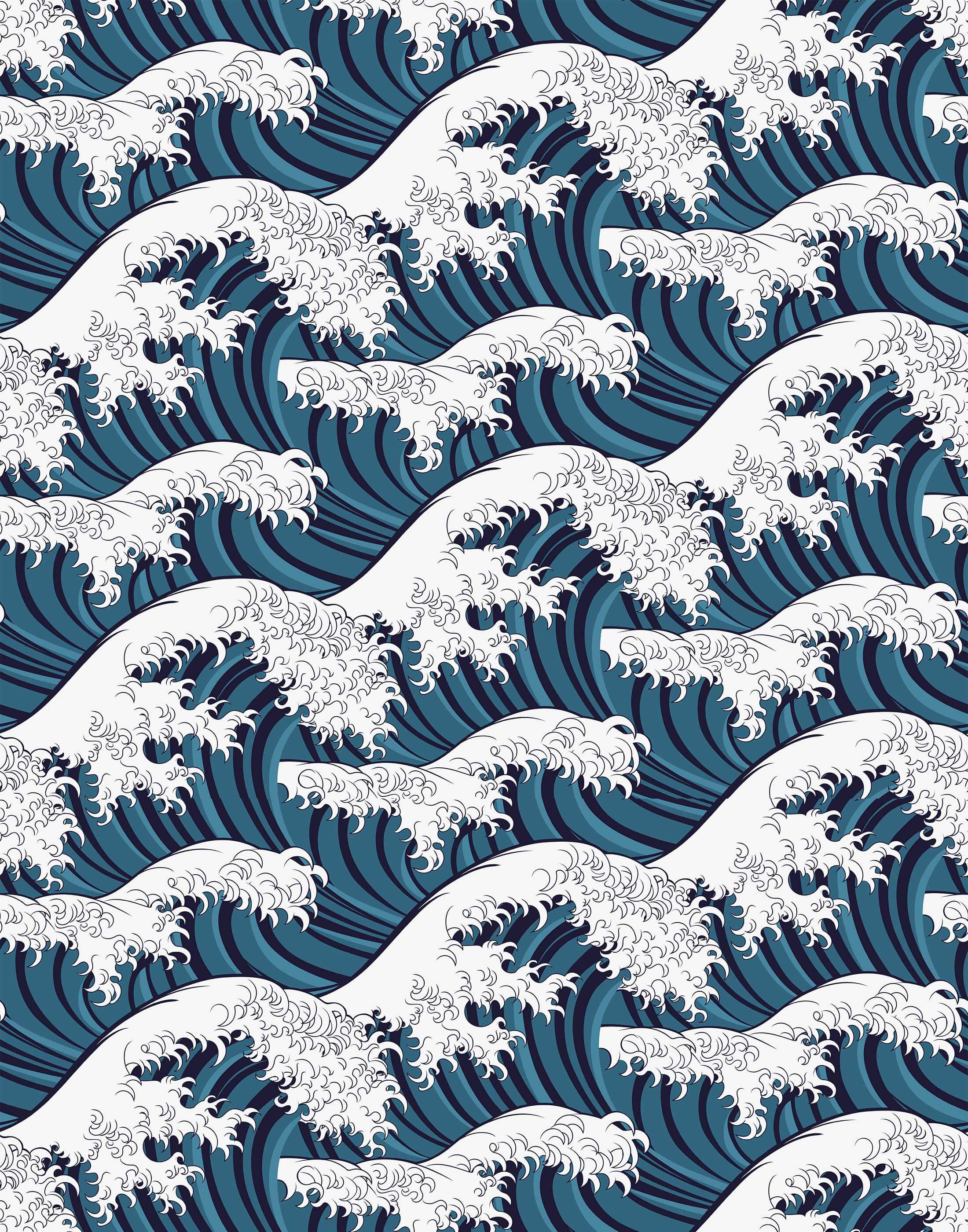 Bobbi Beck Wave Oriental Luxury Wallpaper