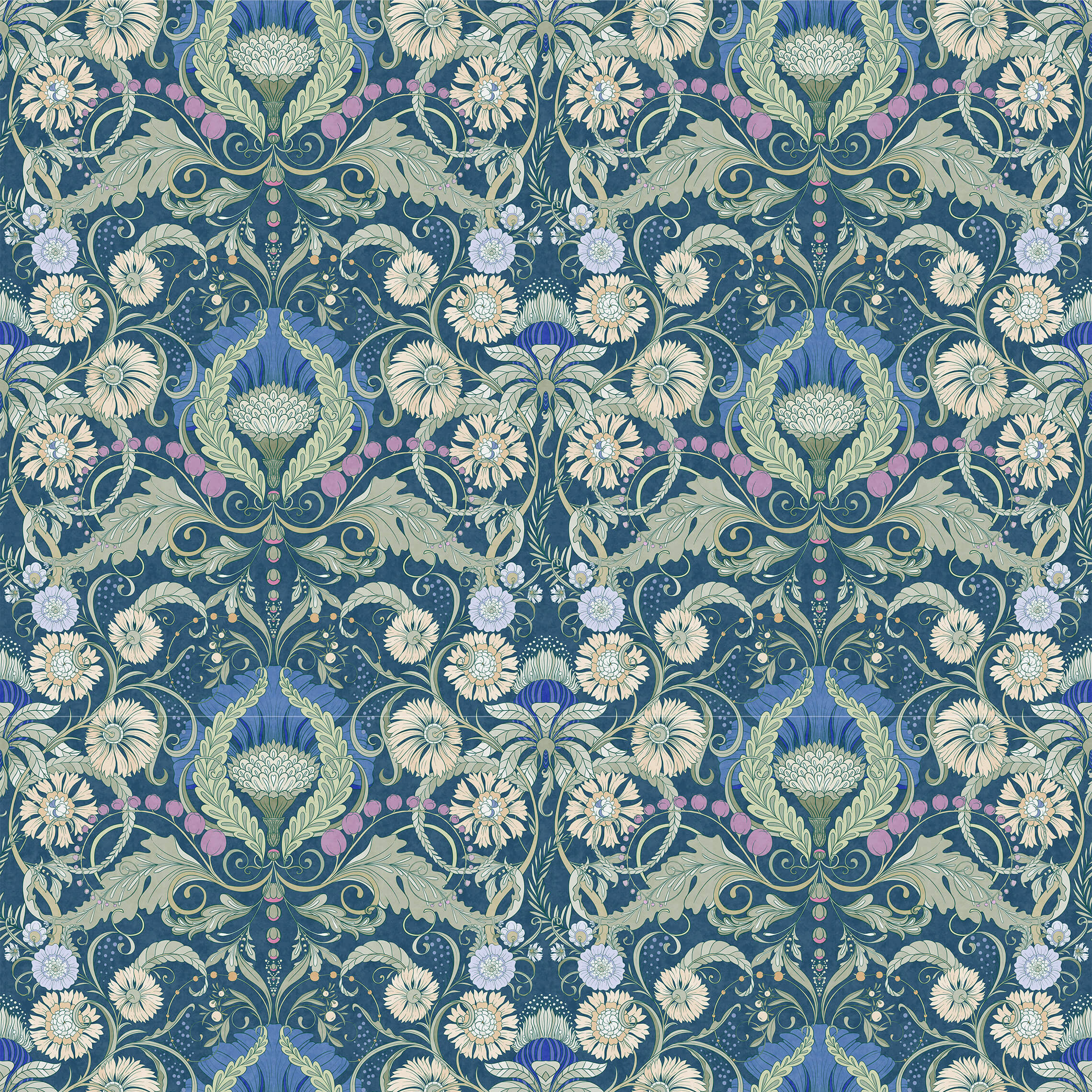 Bobbi Beck Henwood Art Nouveau Floral Luxury Wallpaper