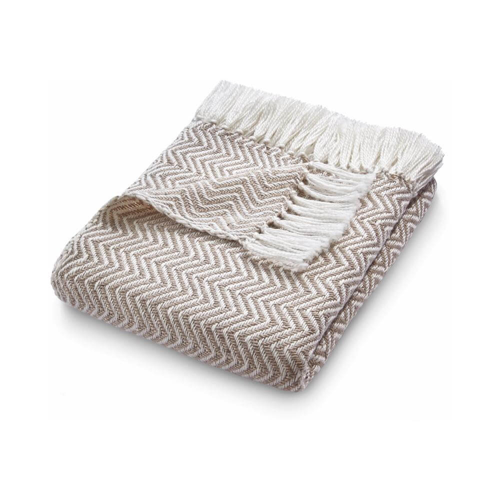 Herringbone Design Woven Throw