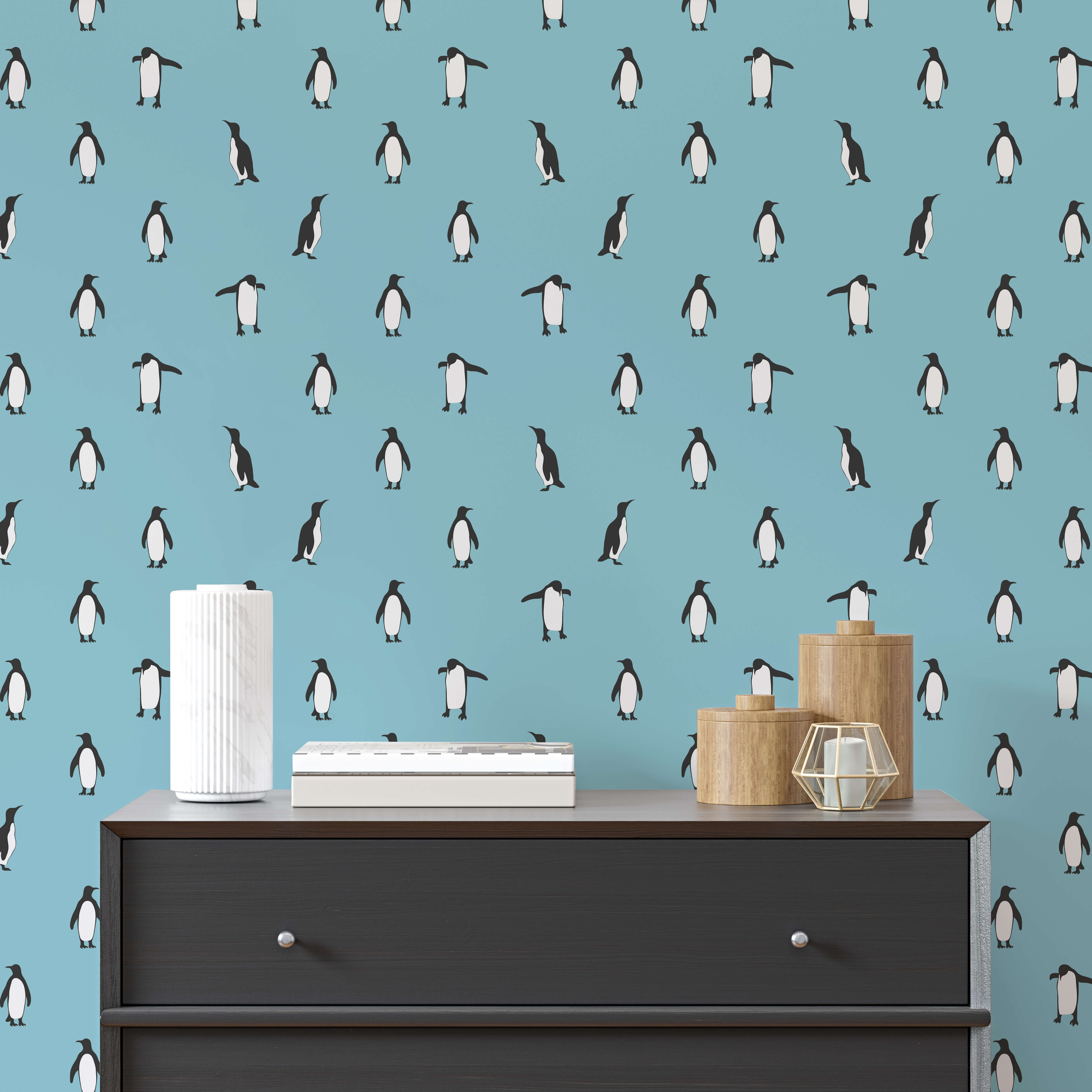 Bobbi Beck Hobart Penguin Animal Luxury Wallpaper