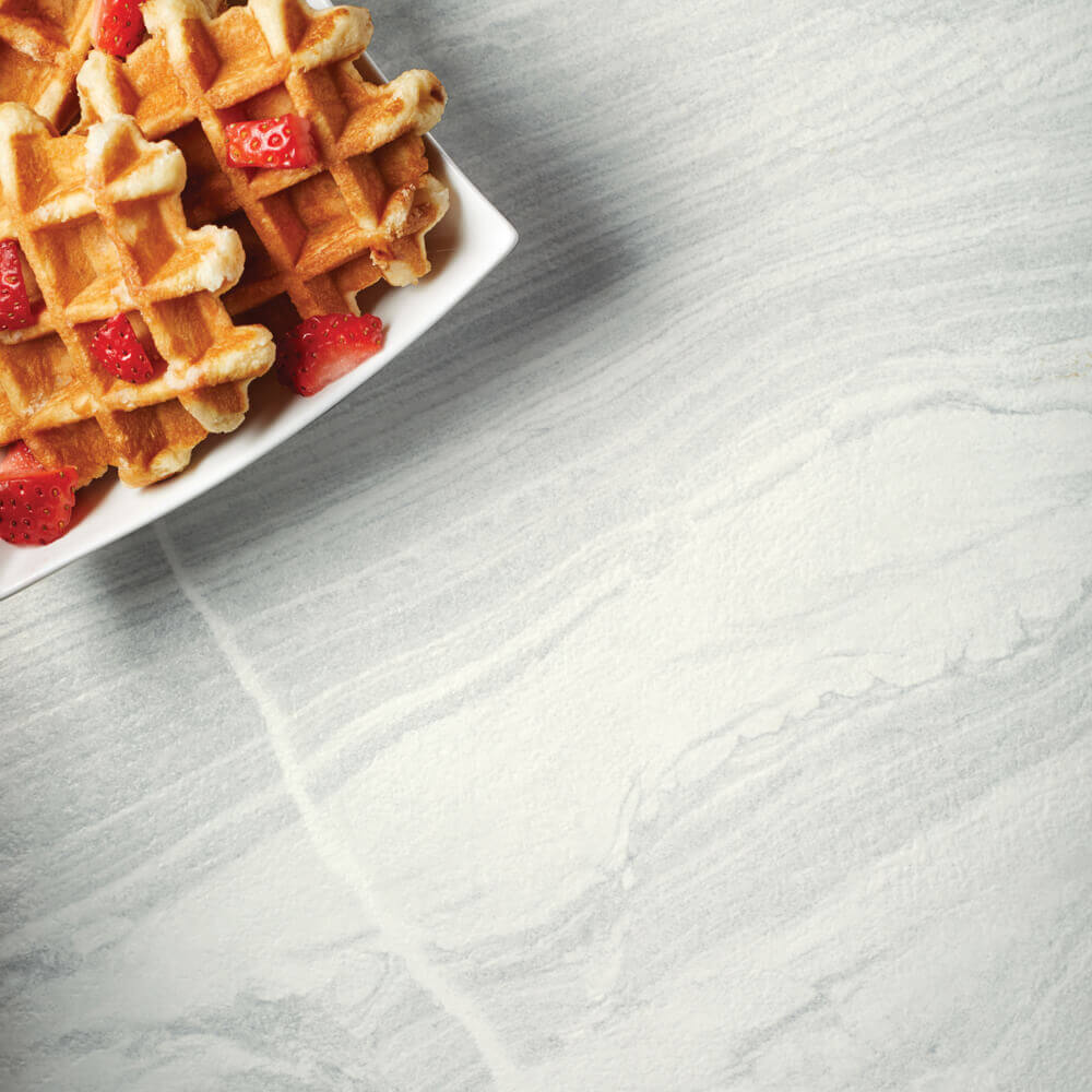 Ice Marble Curved Edge Laminate Kitchen Worktop 40mm