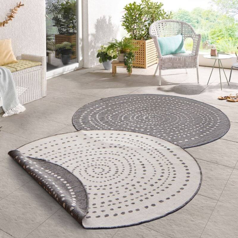 Indoor Outdoor Bali Reversible Round Rug