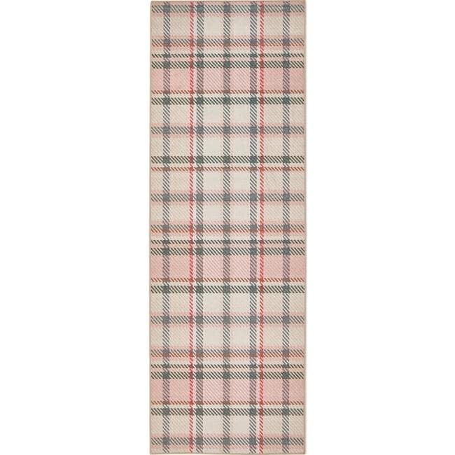 Eco-Washable Rug Tartan Design
