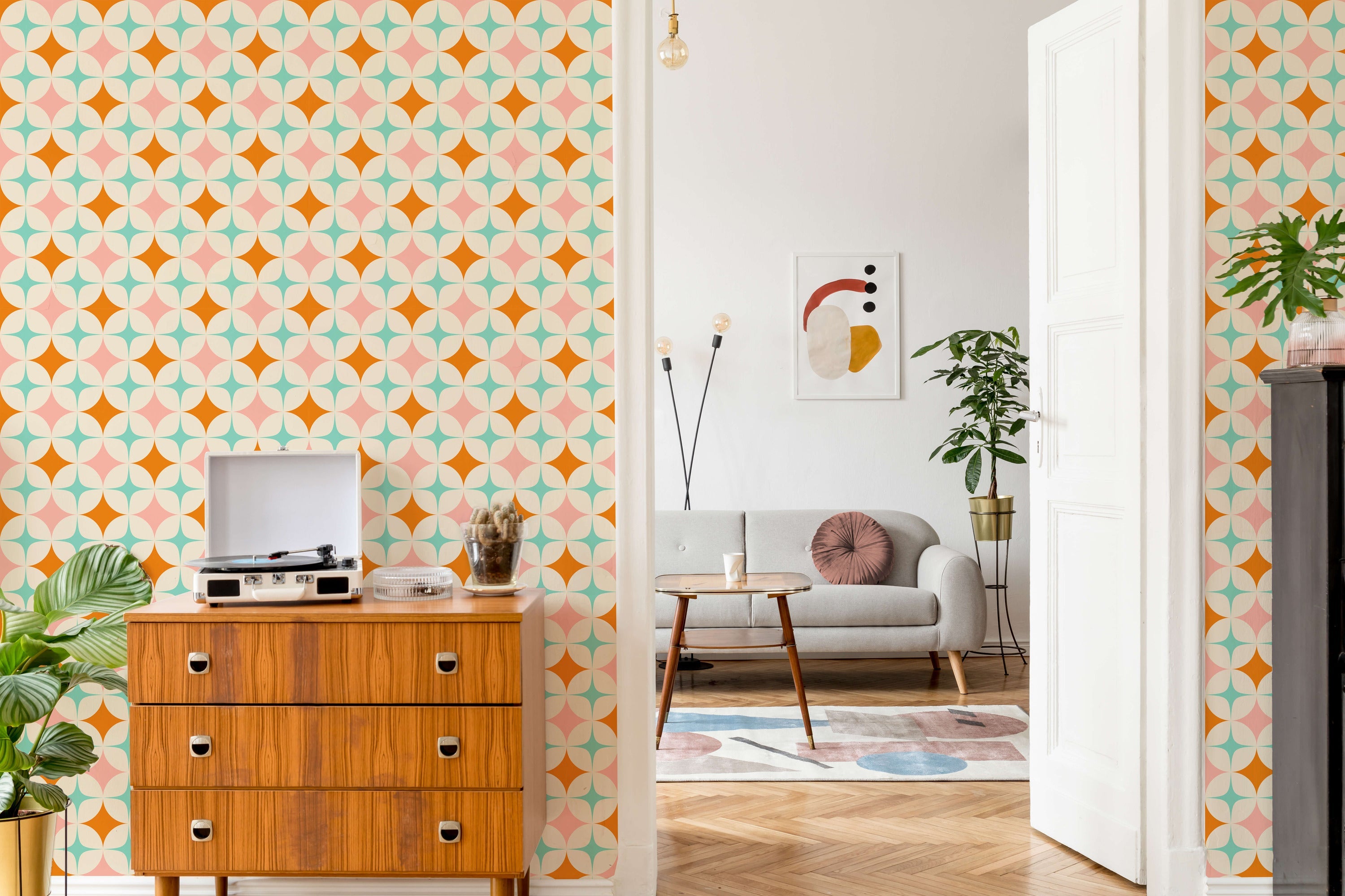 Bobbi Beck Jasper Vintage Geometric Luxury Wallpaper