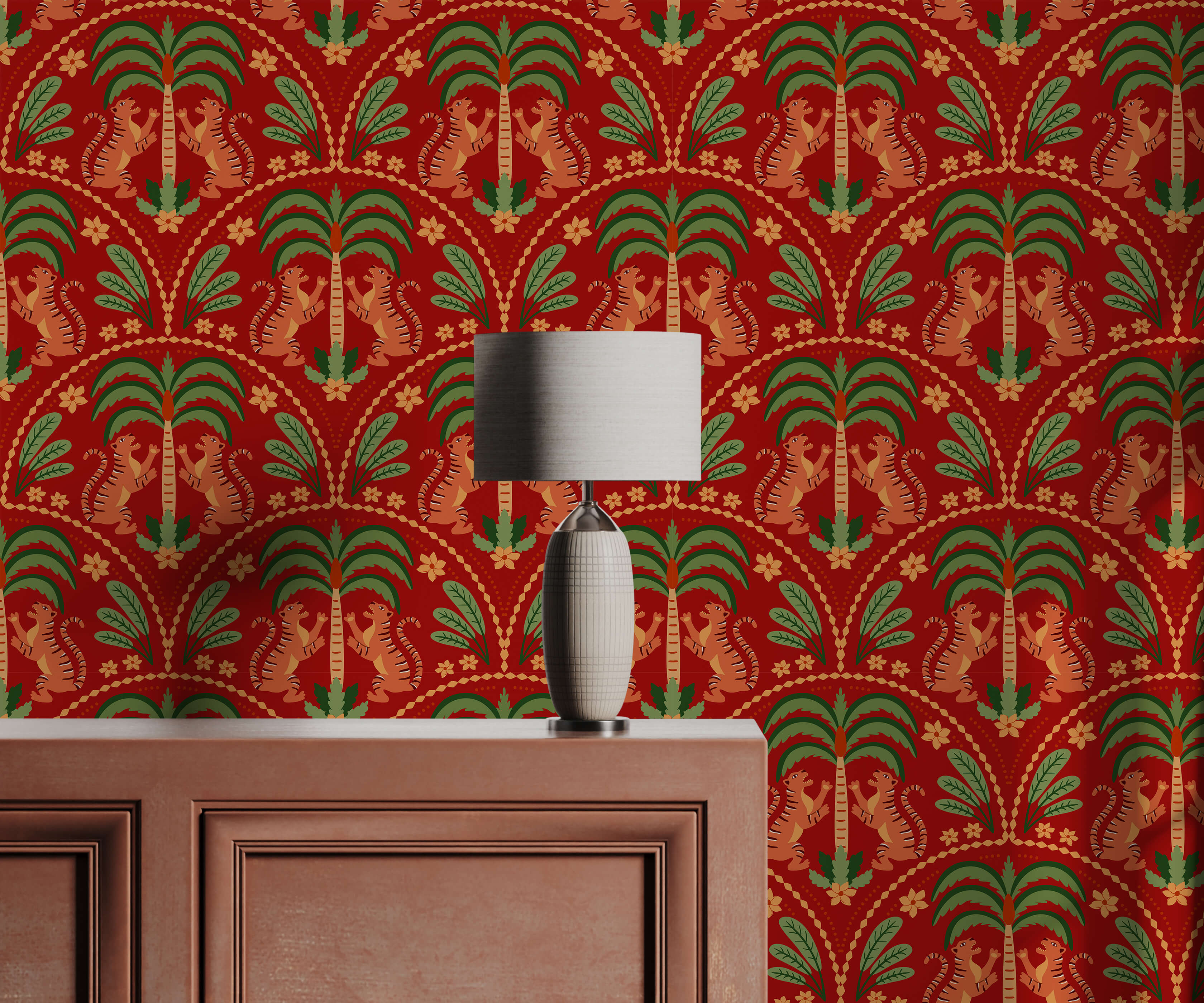 Bobbi Beck Khalil Tiger Animal Luxury Wallpaper