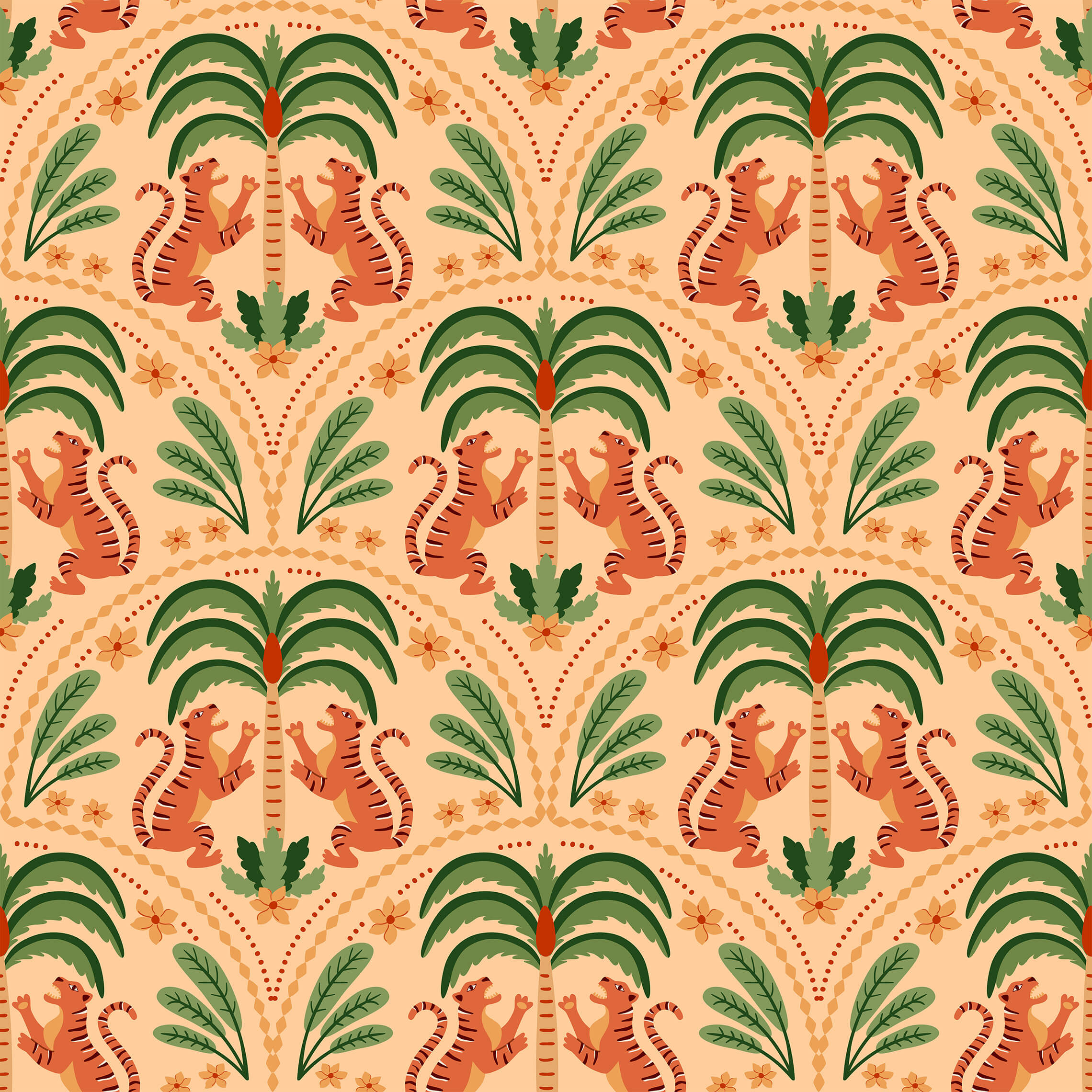 Bobbi Beck Khalil Tiger Animal Luxury Wallpaper