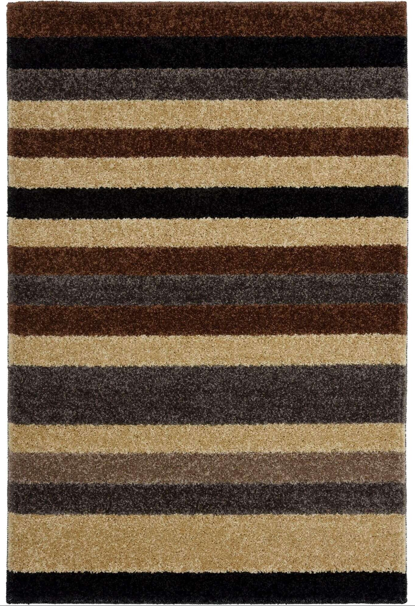 Linea Striped Caramel Washable Rug