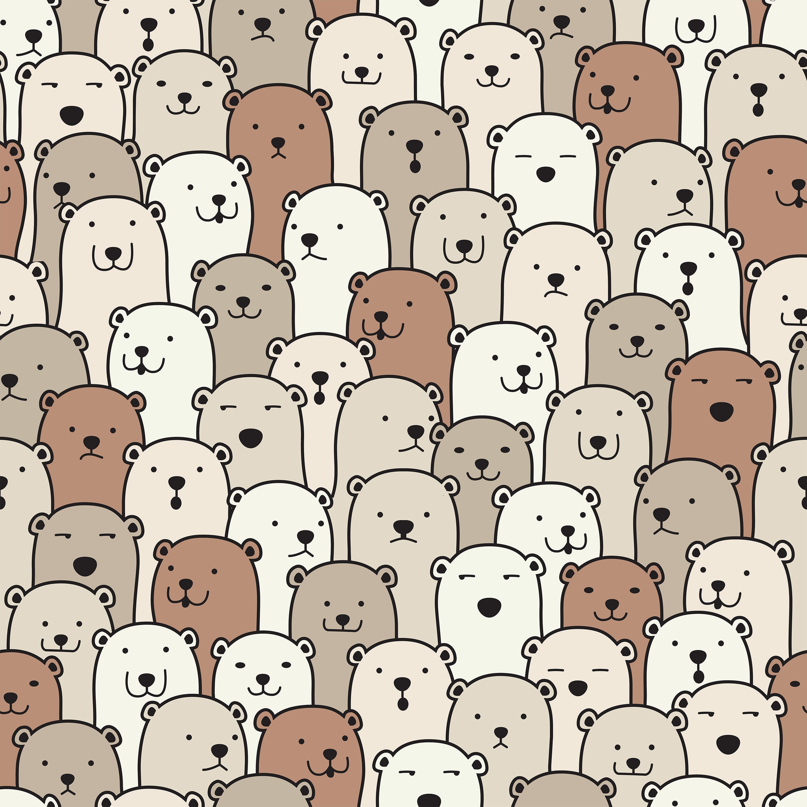 Bobbi Beck Layton Children's Bear Luxury Wallpaper