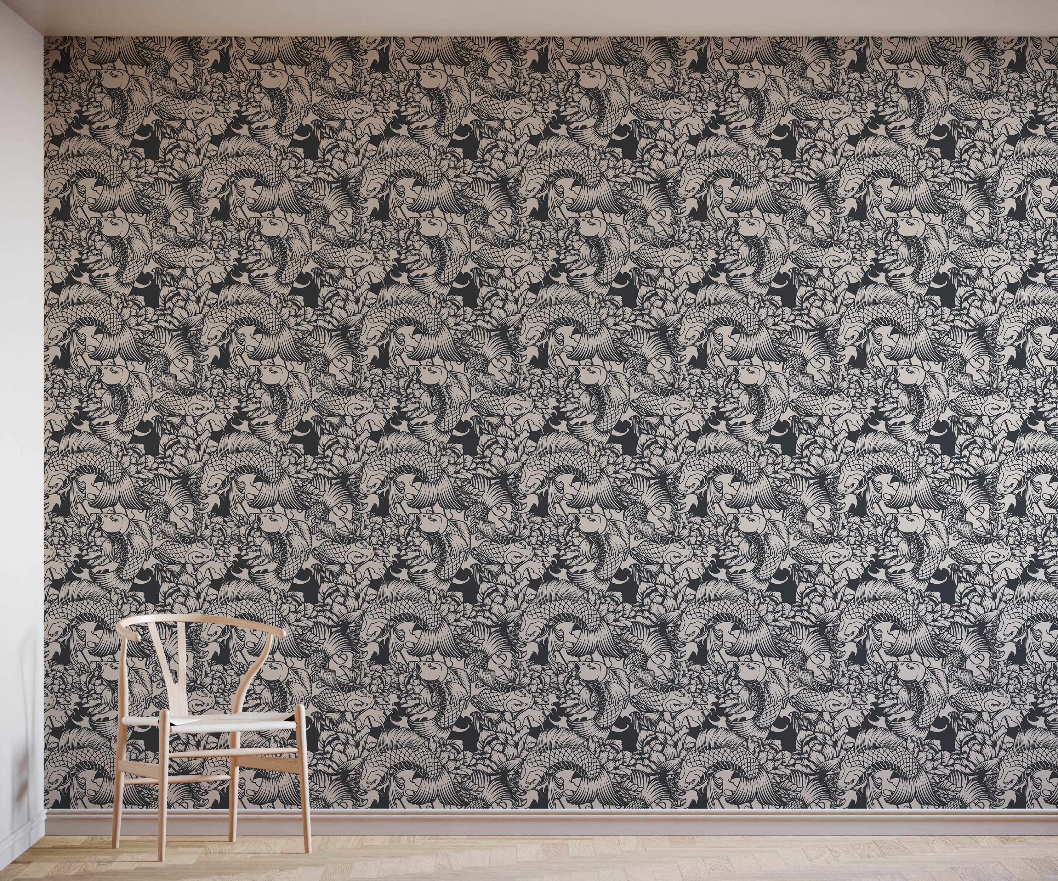 Bobbi Beck Lorente Koi Animal Luxury Wallpaper