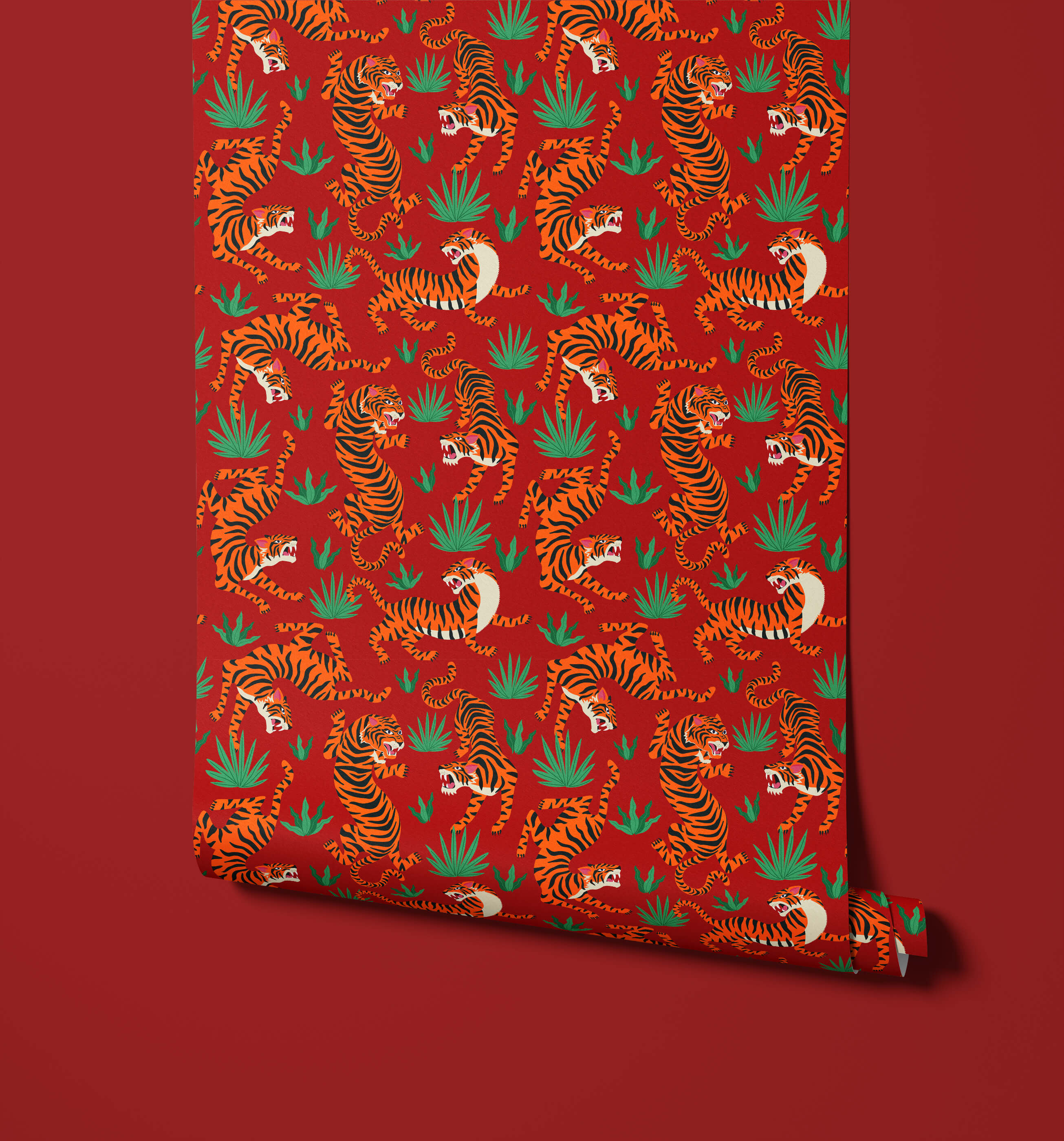 Bobbi Beck Medella Tiger Animal Luxury Wallpaper