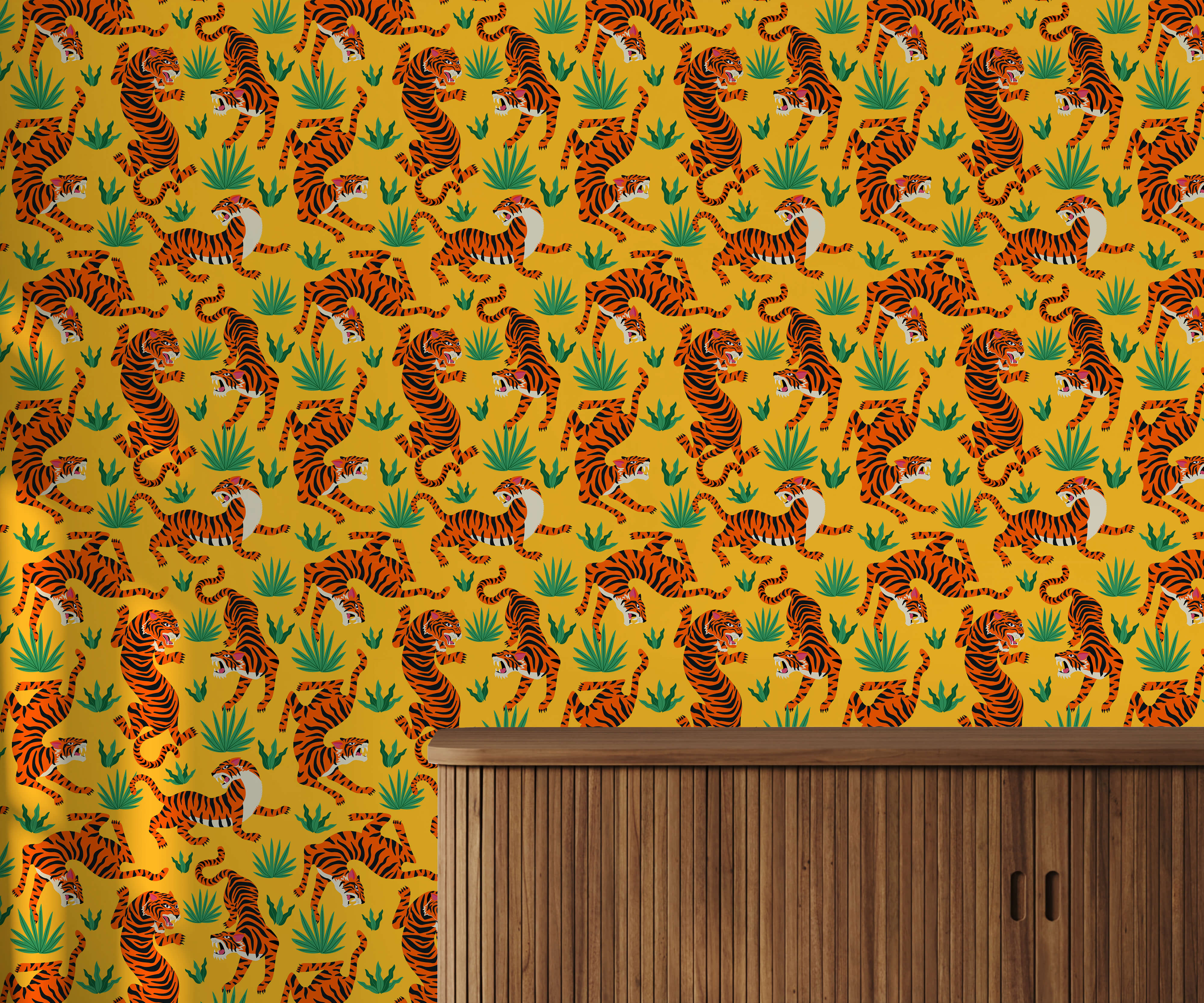 Bobbi Beck Medella Tiger Animal Luxury Wallpaper