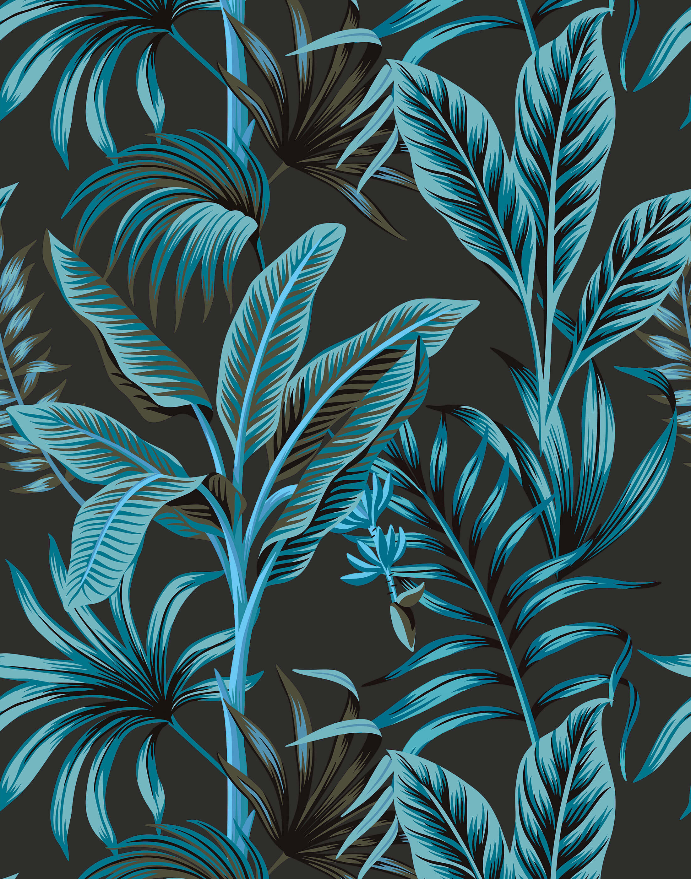 Bobbi Beck Midnight Tropical Luxury Wallpaper