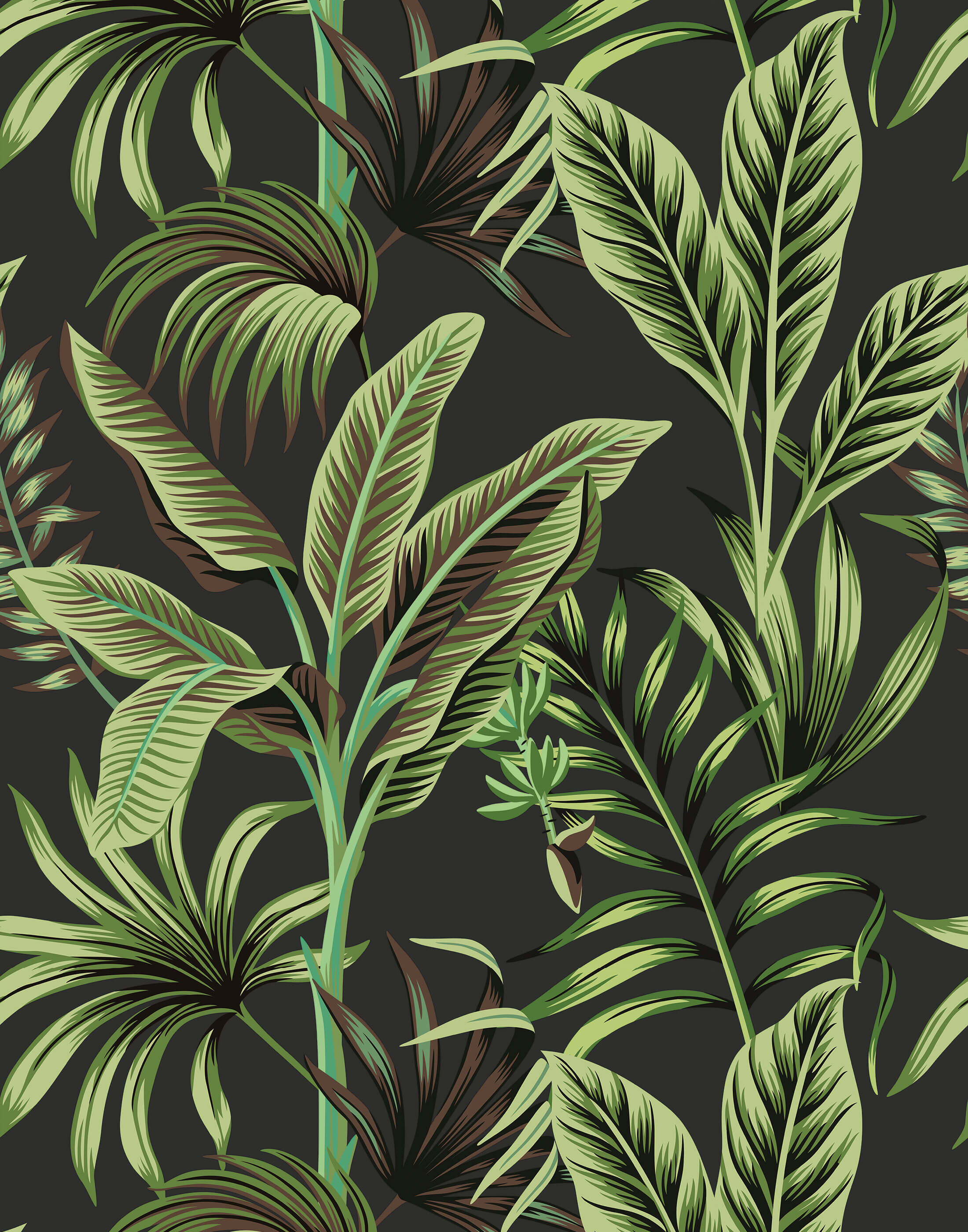 Bobbi Beck Midnight Tropical Luxury Wallpaper