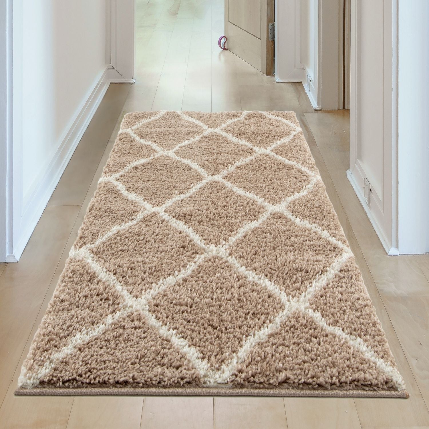 Moroccan Beige Shaggy Rug | 720