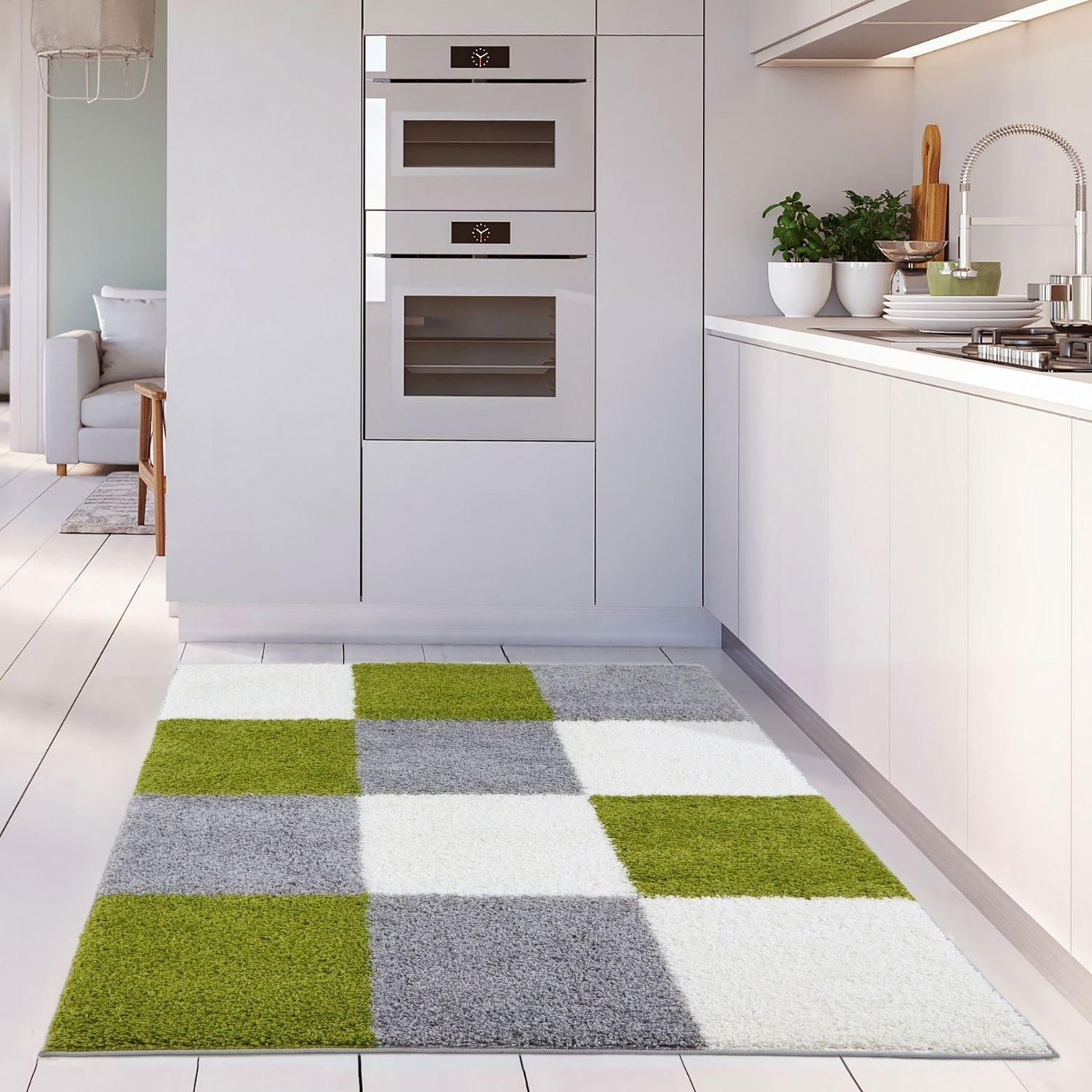 Myshaggy Geometric Green Rug