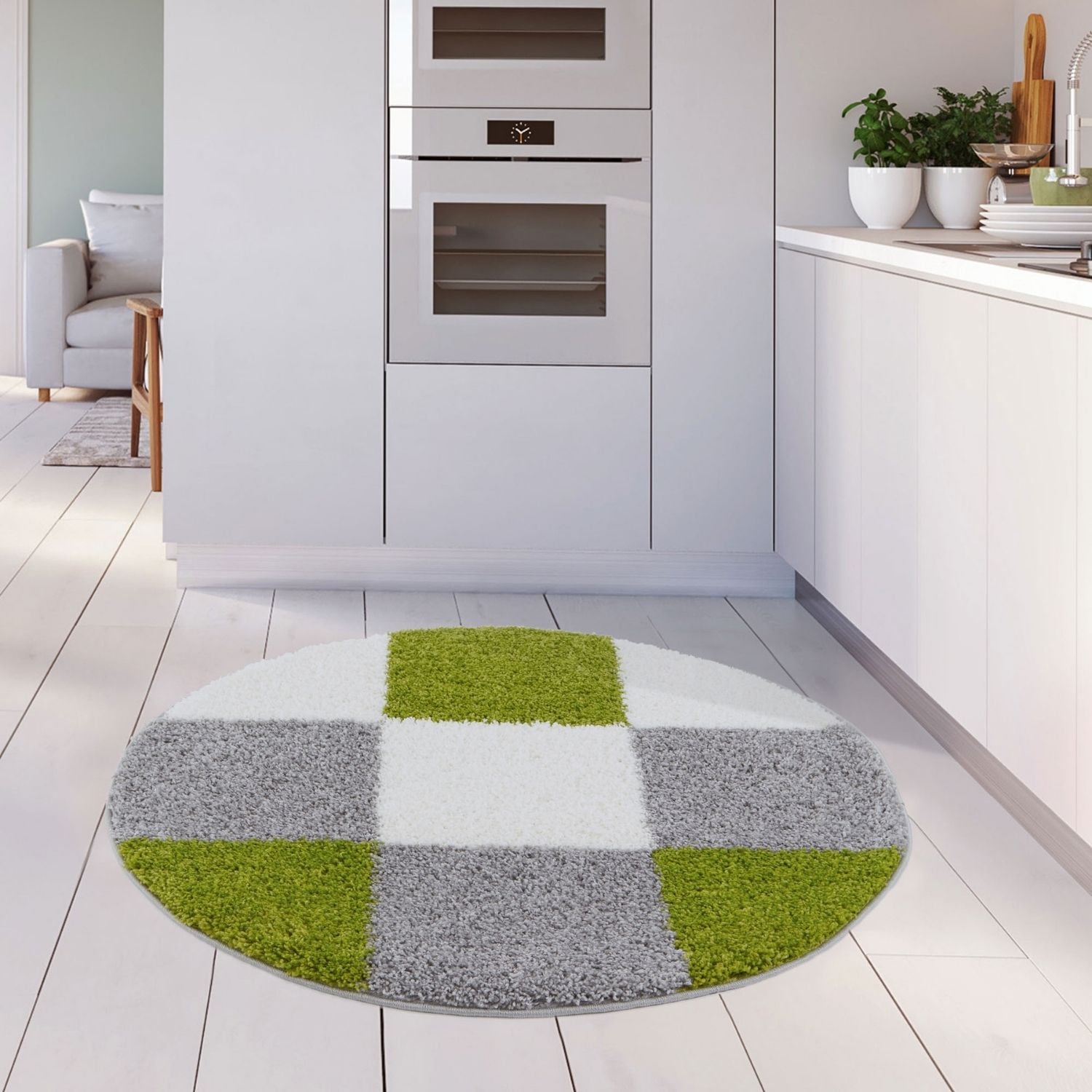 Myshaggy Geometric Green Rug