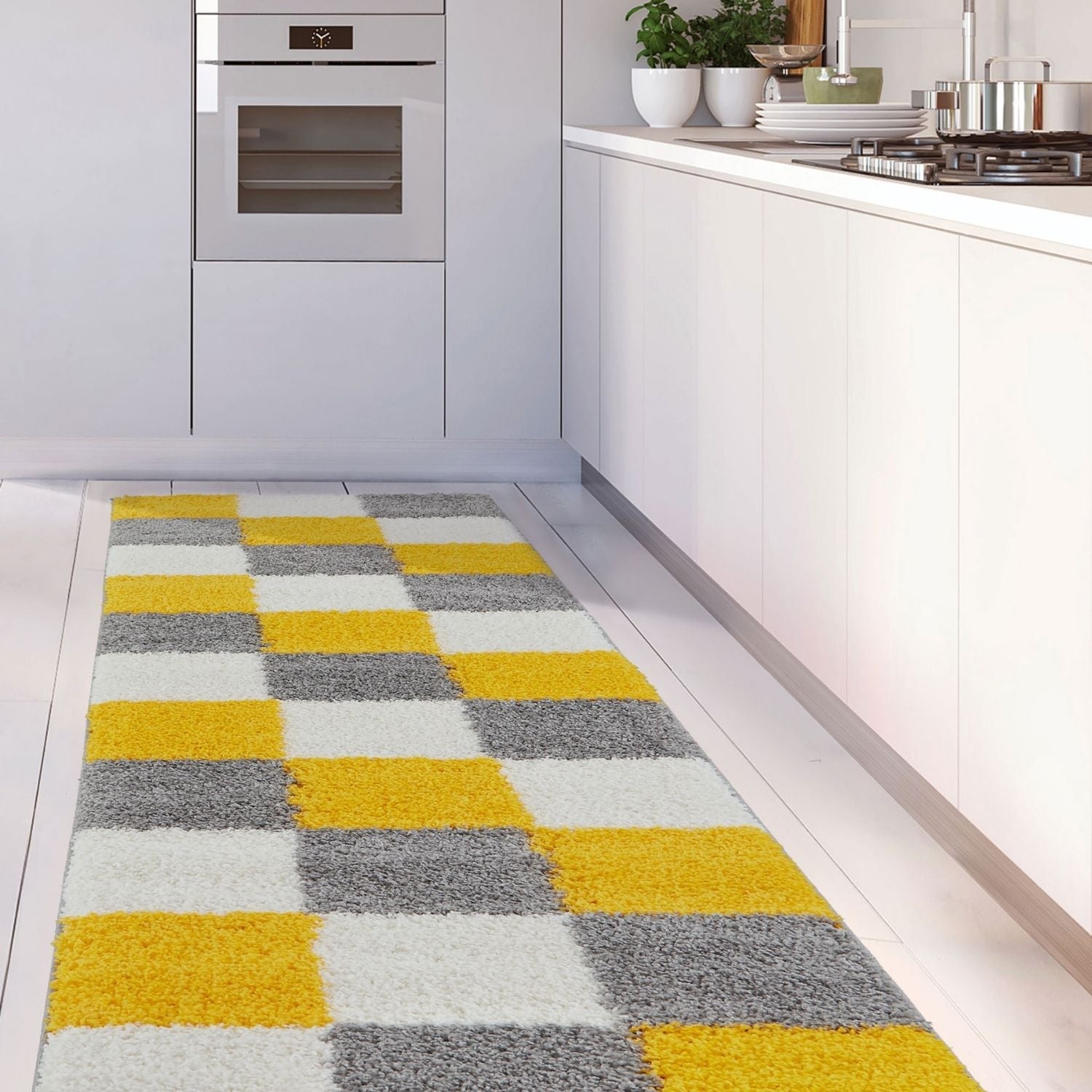 Myshaggy Geometric Yellow Rug