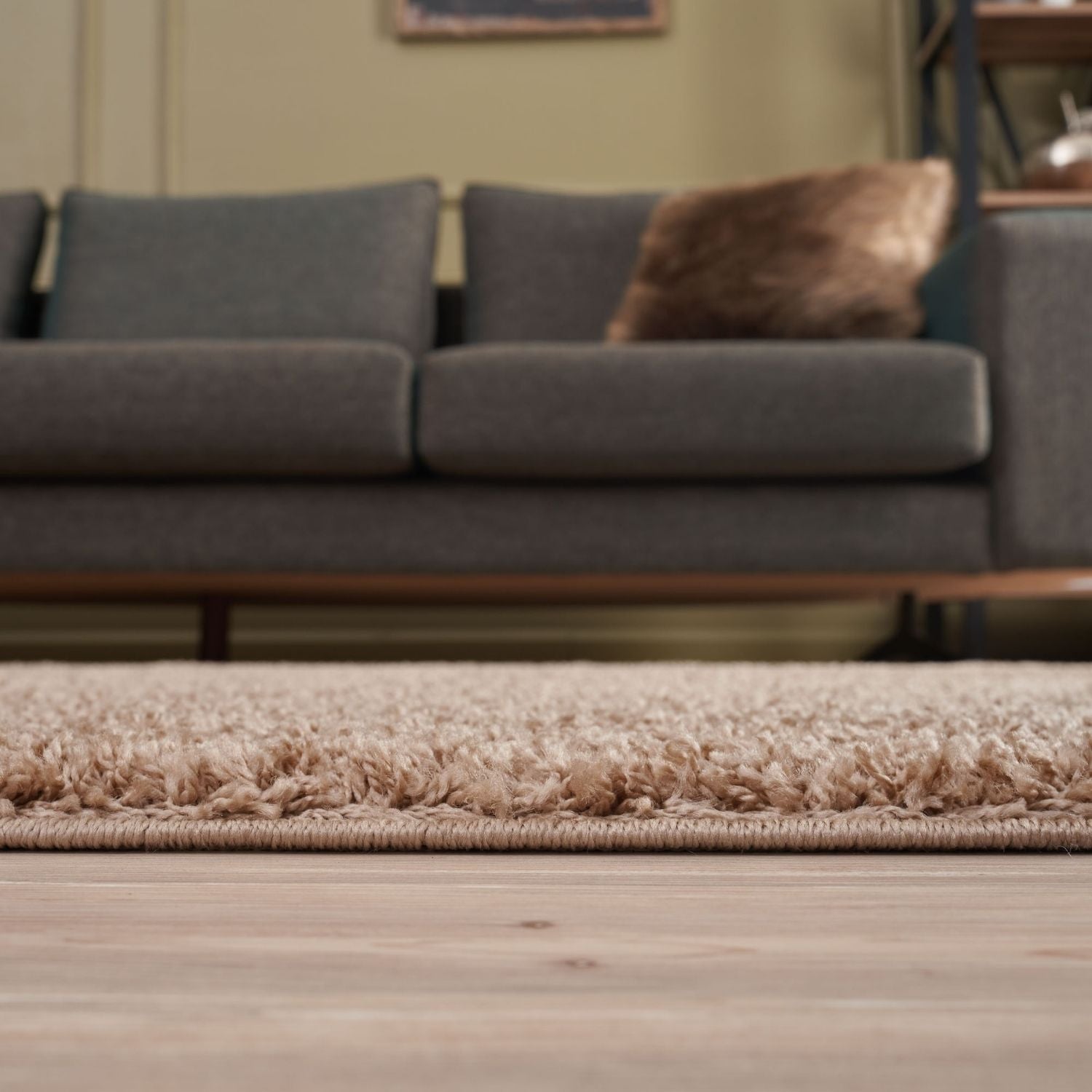 Myshaggy Solid Beige Rug