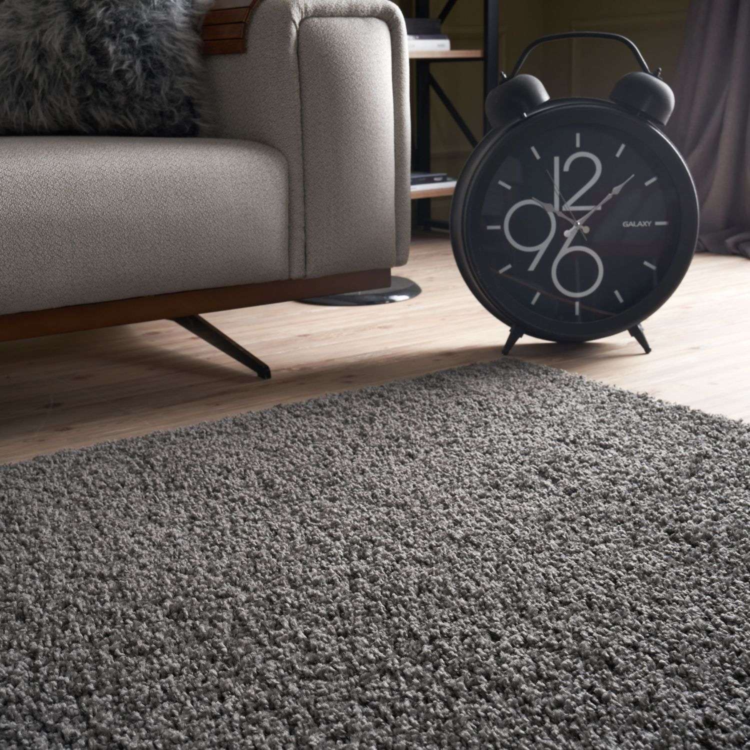 Myshaggy Solid Dark Grey Rug