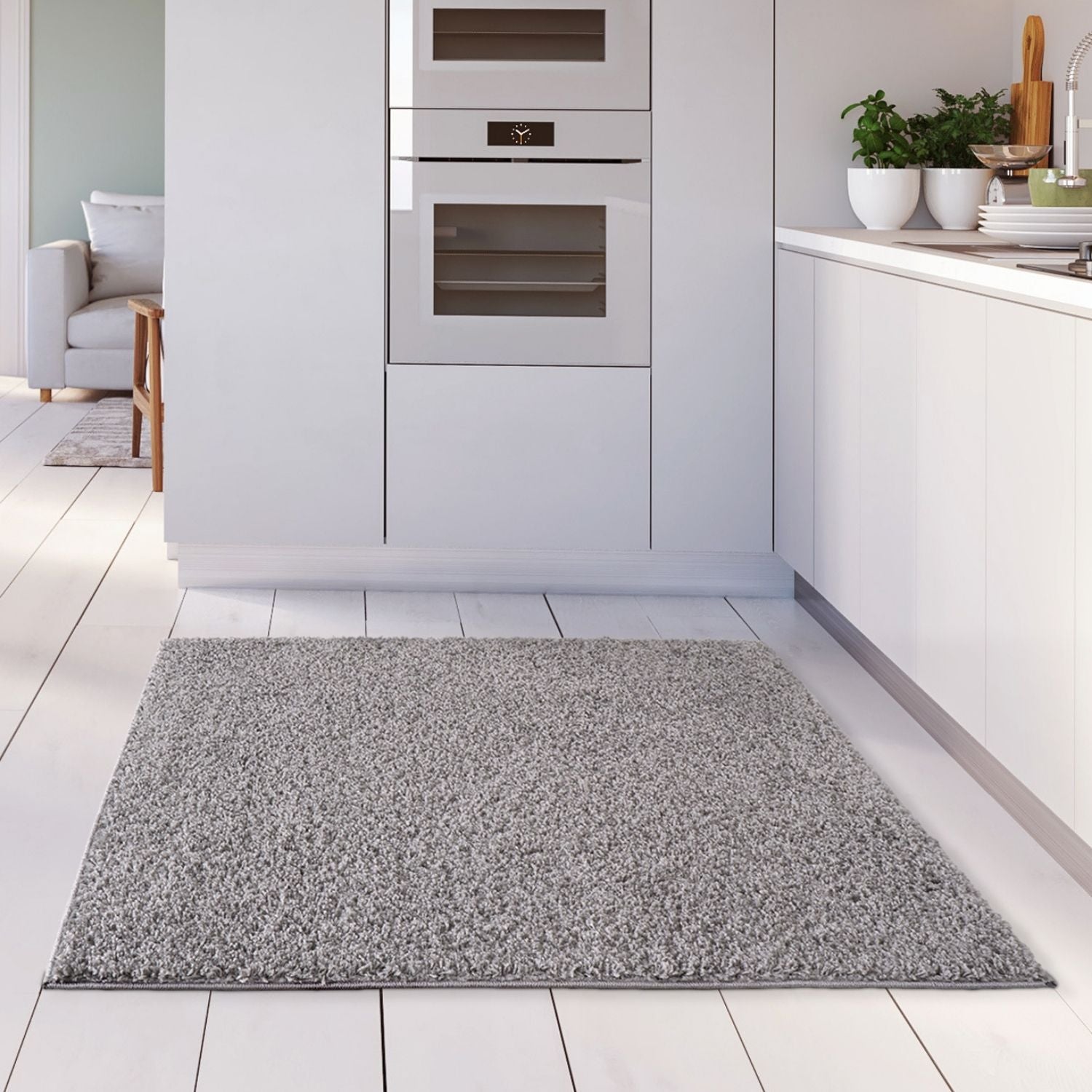 Myshaggy Solid Grey Rug