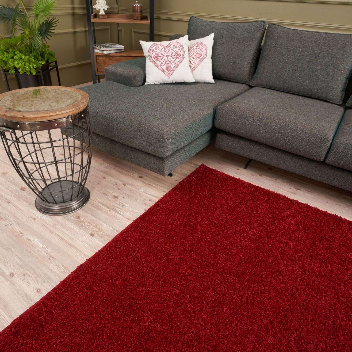Myshaggy Solid Red Rug