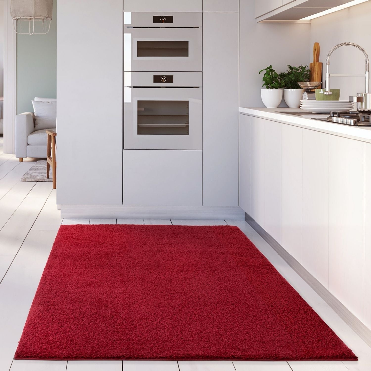 Myshaggy Solid Red Rug