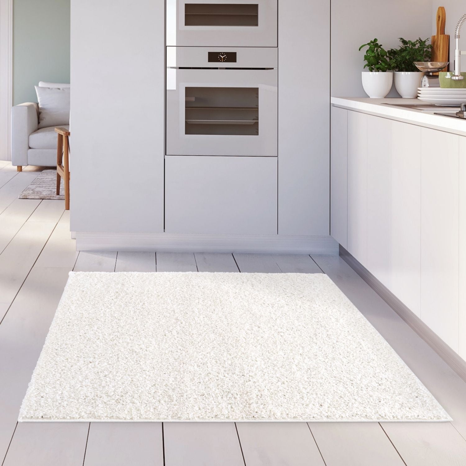 Myshaggy Solid White Rug