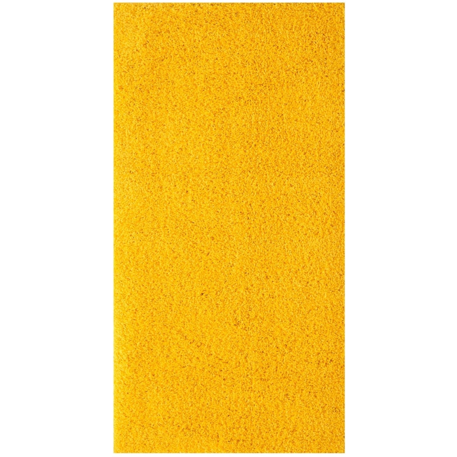 Myshaggy Solid Yellow Rug
