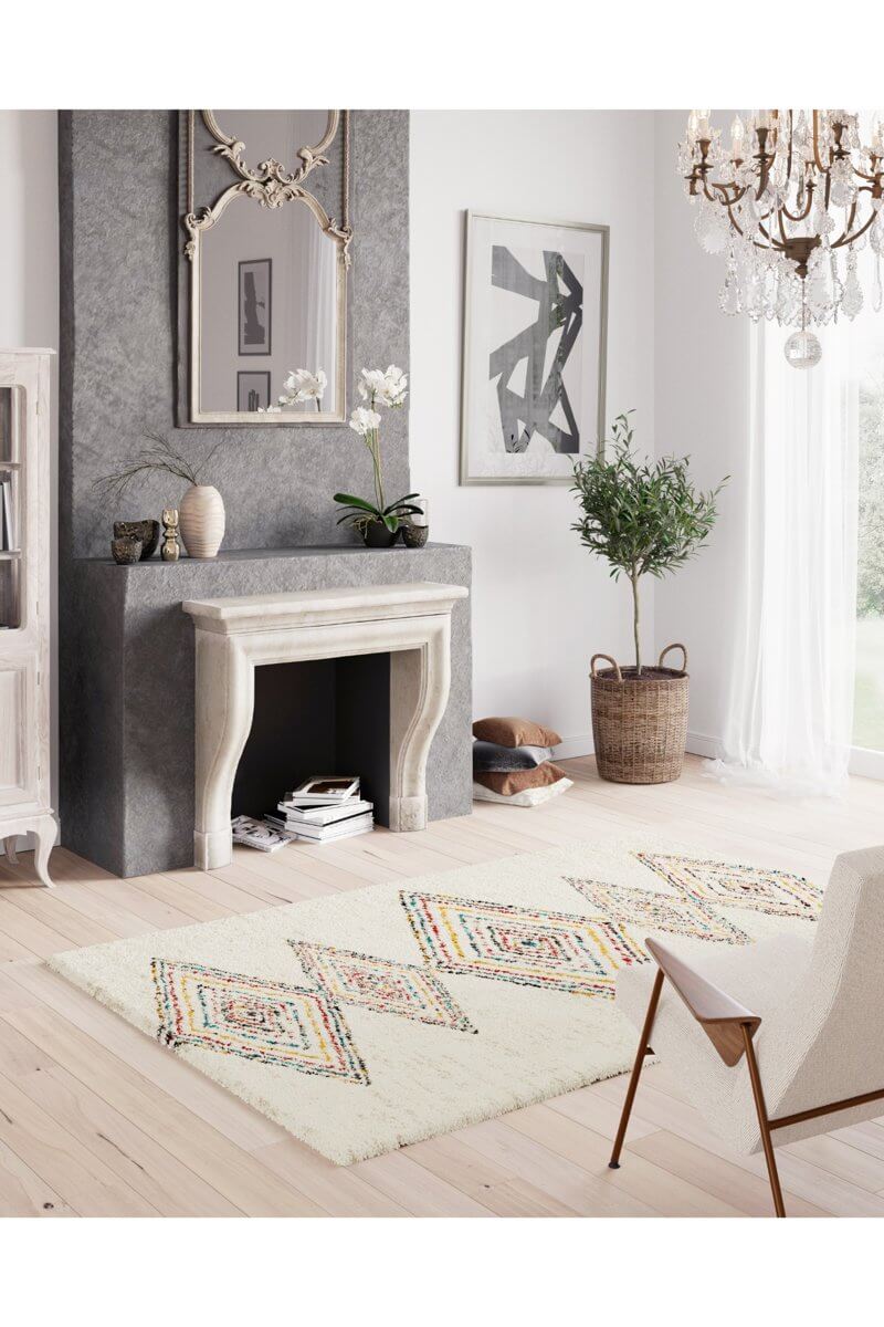 Noble Multicolour Rug – Geometric and Diamond Designs