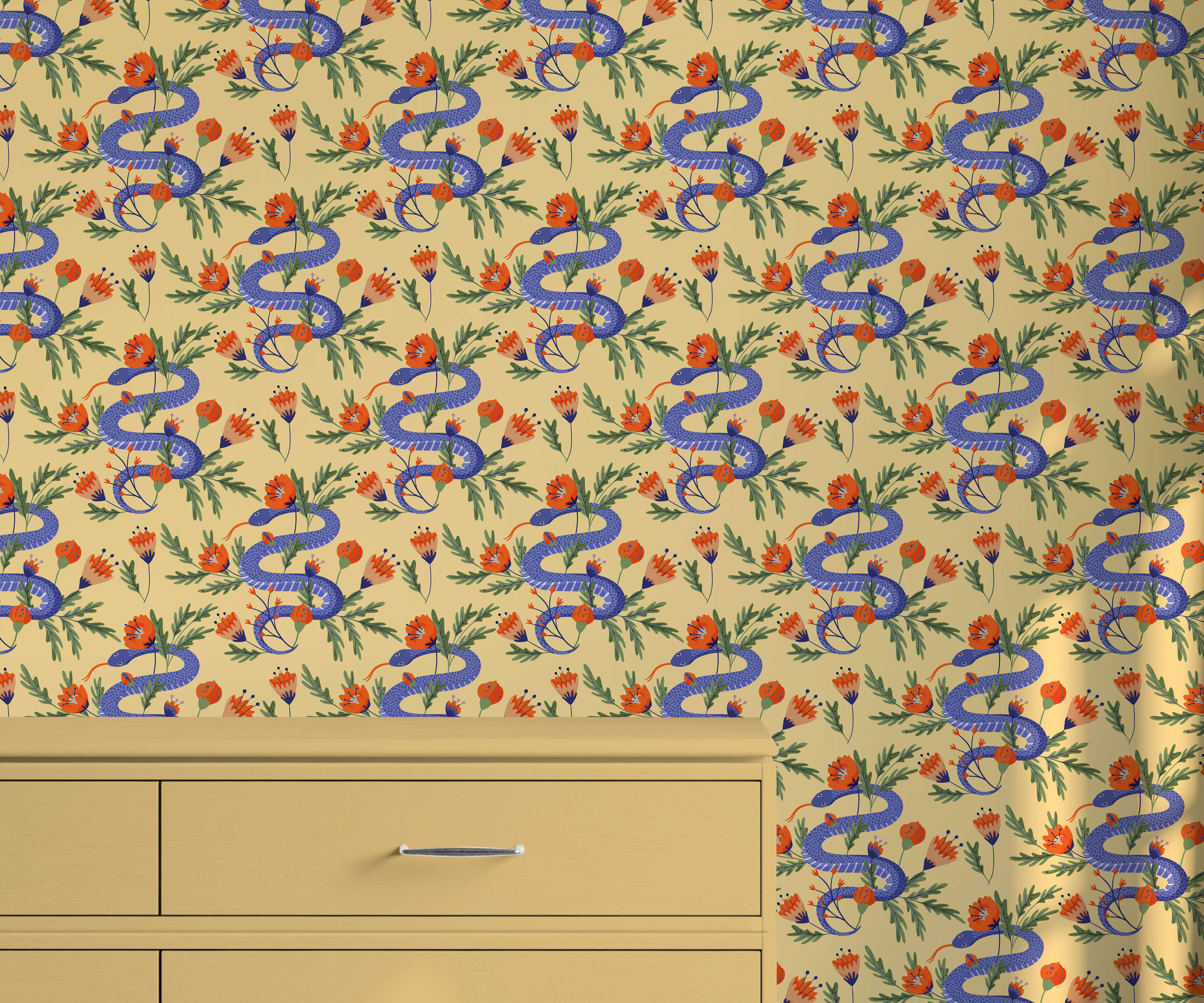 Bobbi Beck Norgard Snake Luxury Wallpaper