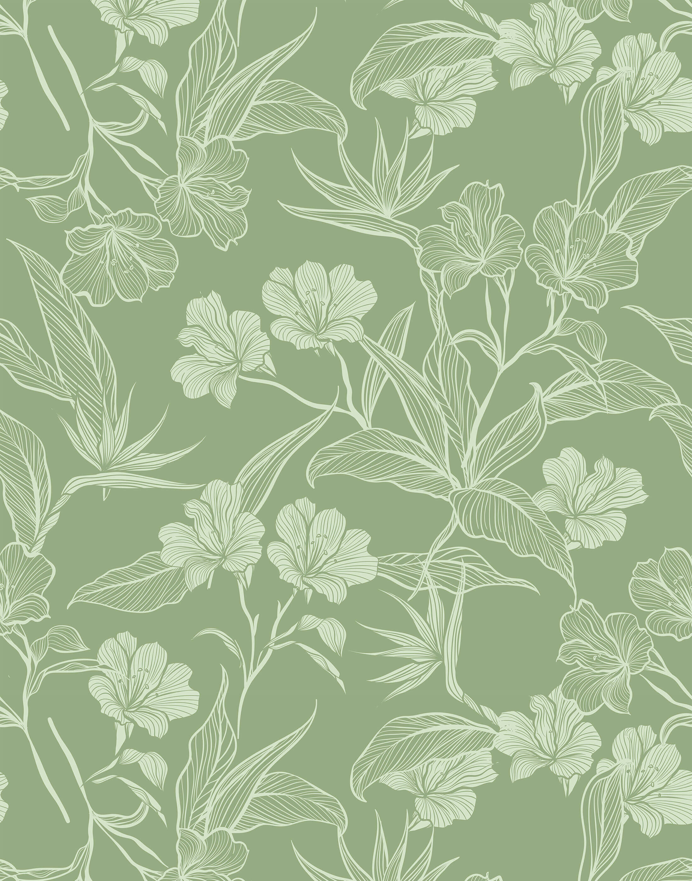 Bobbi Beck Contour Floral Luxury Wallpaper