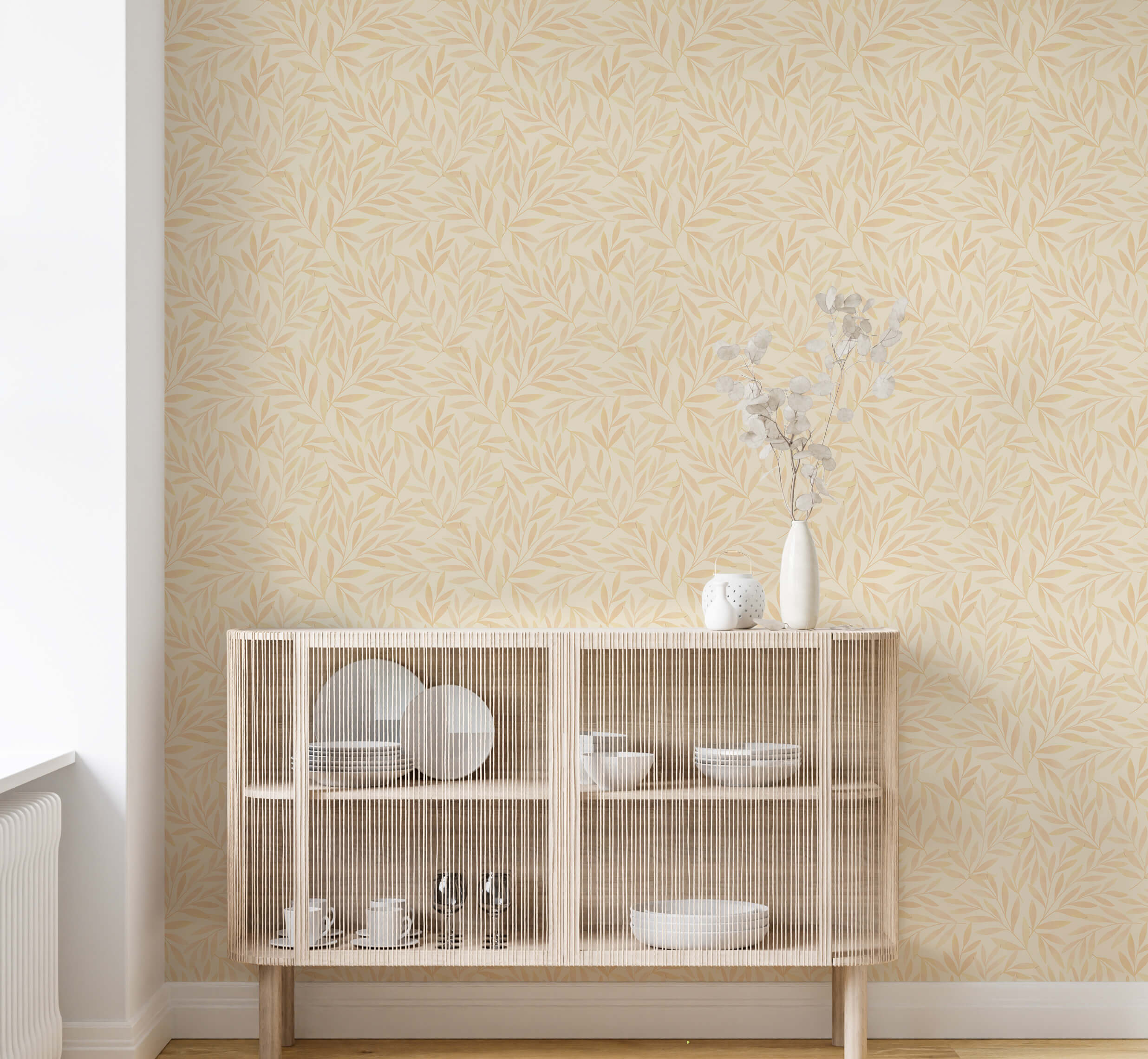 Bobbi Beck Olea Leaf Luxury Wallpaper