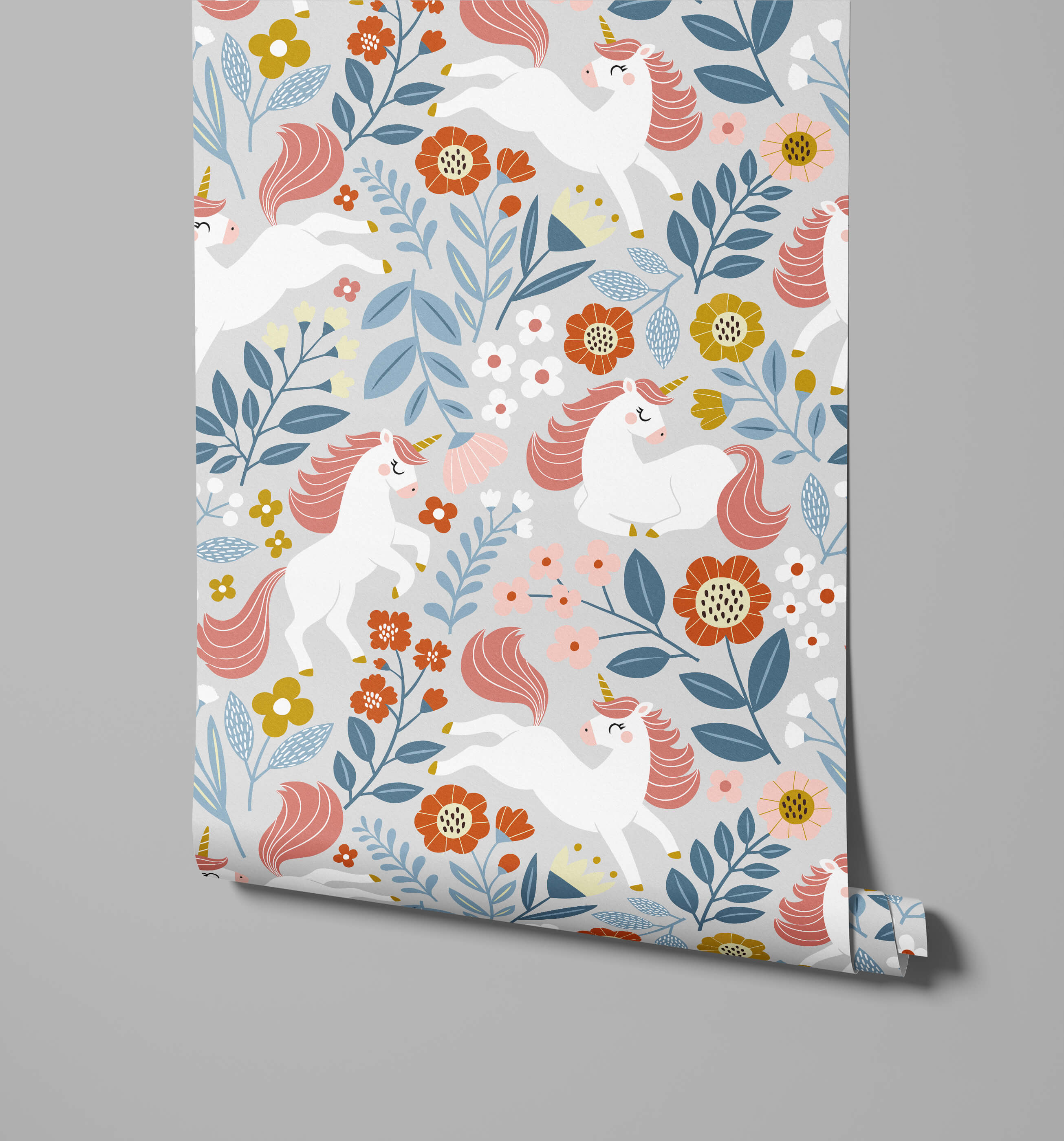 Bobbi Beck Orlaith Unicorn Luxury Wallpaper