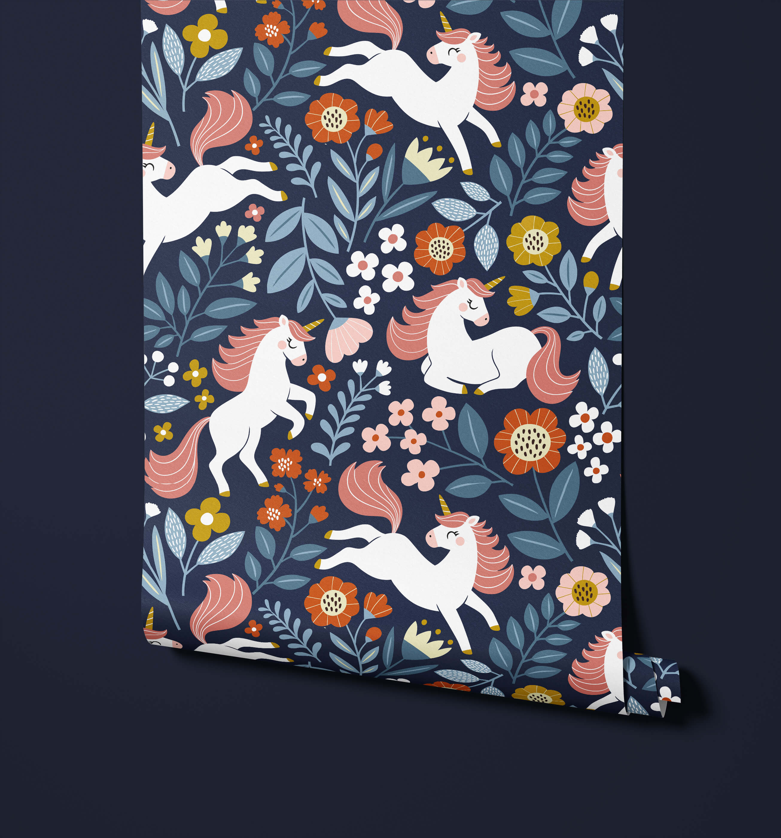 Bobbi Beck Orlaith Unicorn Luxury Wallpaper