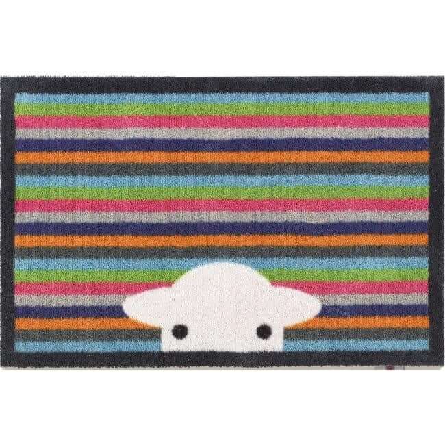 Eco-Washable Striped Mat Multicolour