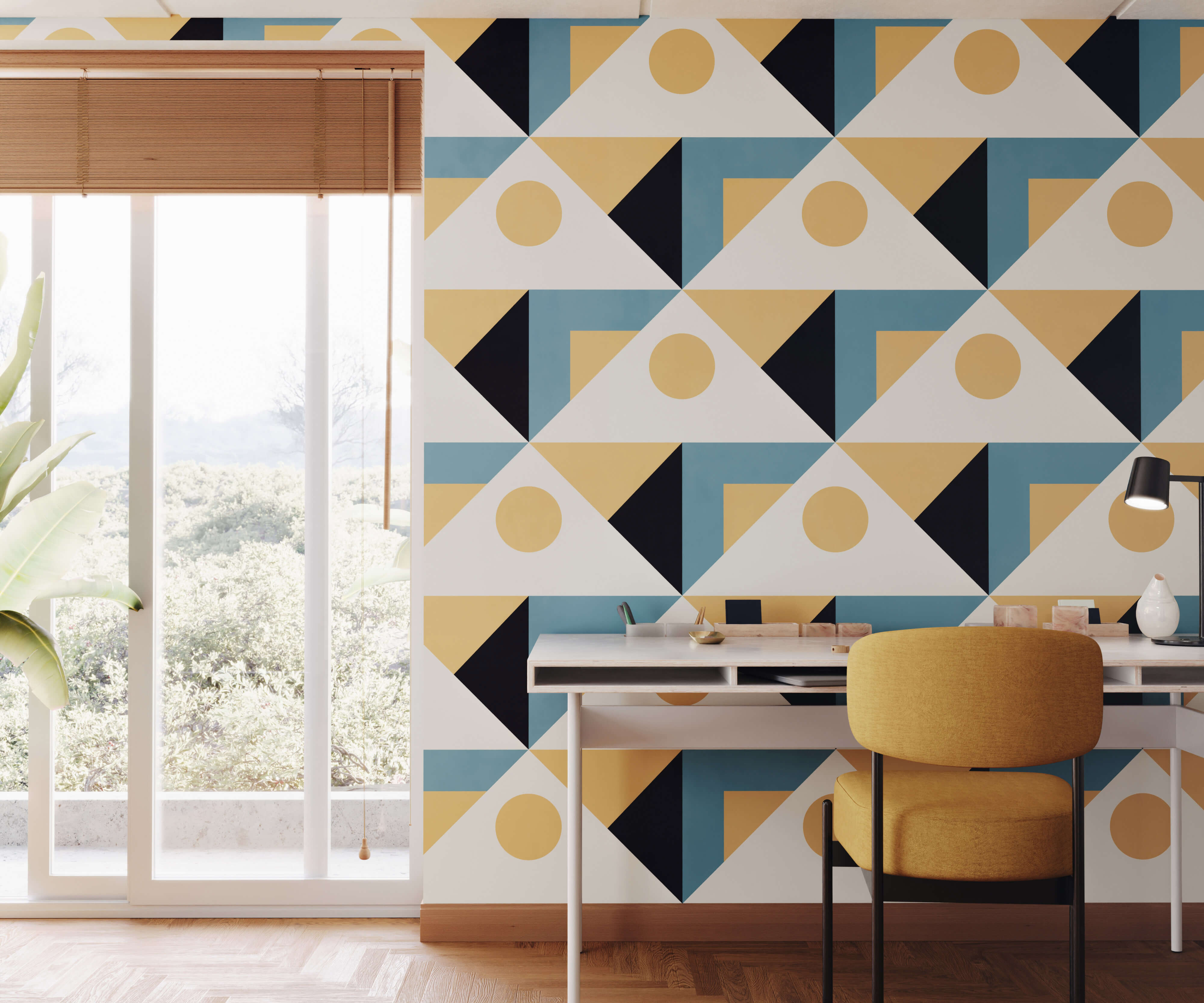 Bobbi Beck Pierre Geometric Patterned Luxury Wallpaper