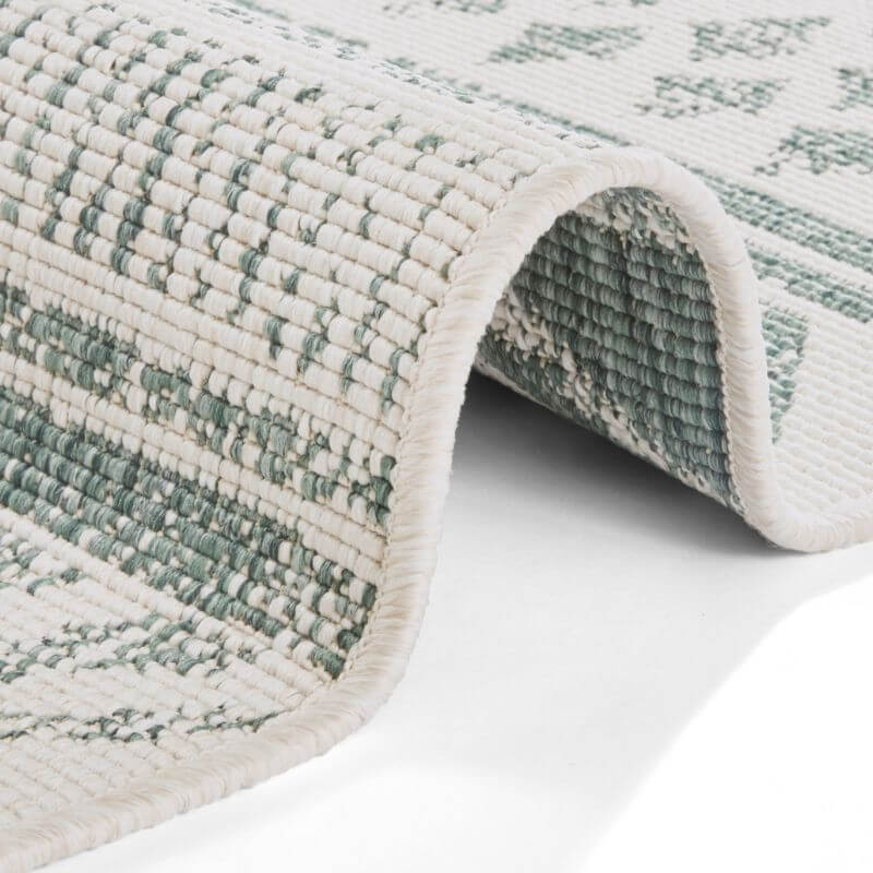 Reversible Geometric Indoor-Outdoor Flatweave Rug
