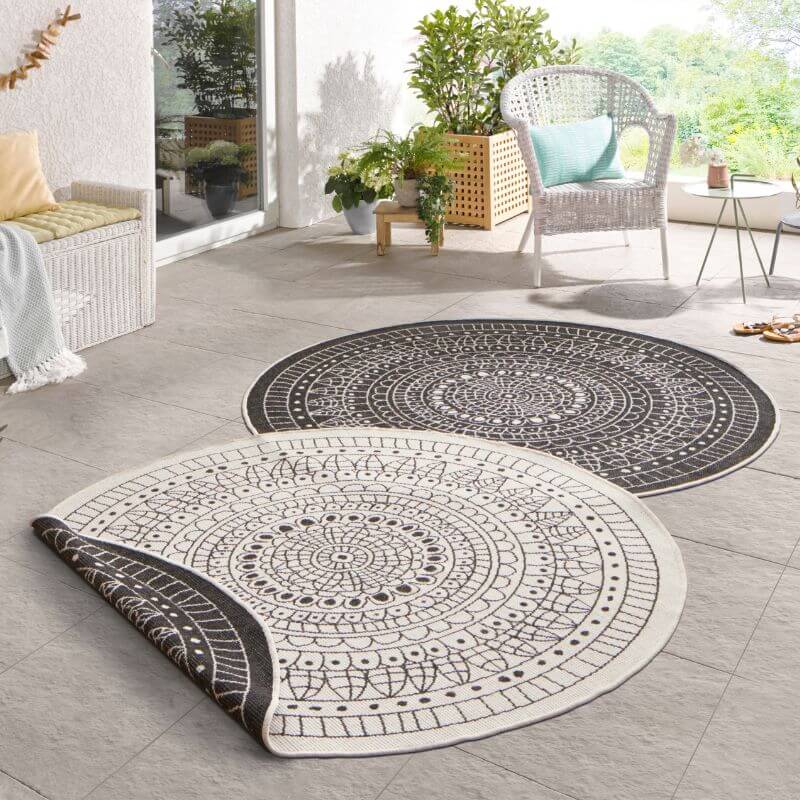 Porto Round Reversible Indoor-Outdoor Rug