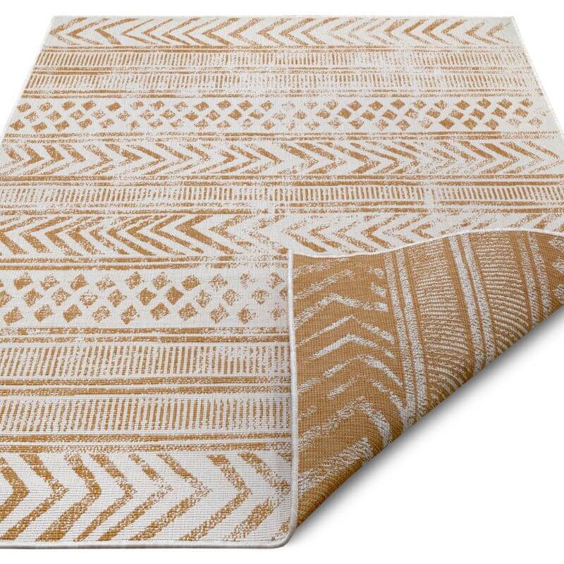 Reversible Geometric Indoor-Outdoor Flatweave Rug